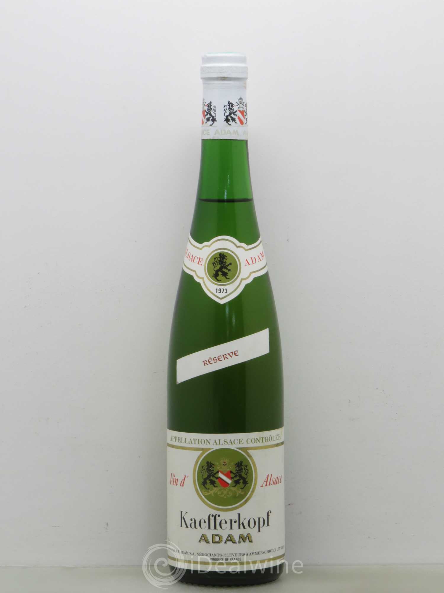 Alsace Kaefferkopf réserve (sans prix de réserve) 1973 - Posten von 1 Flasche - 0