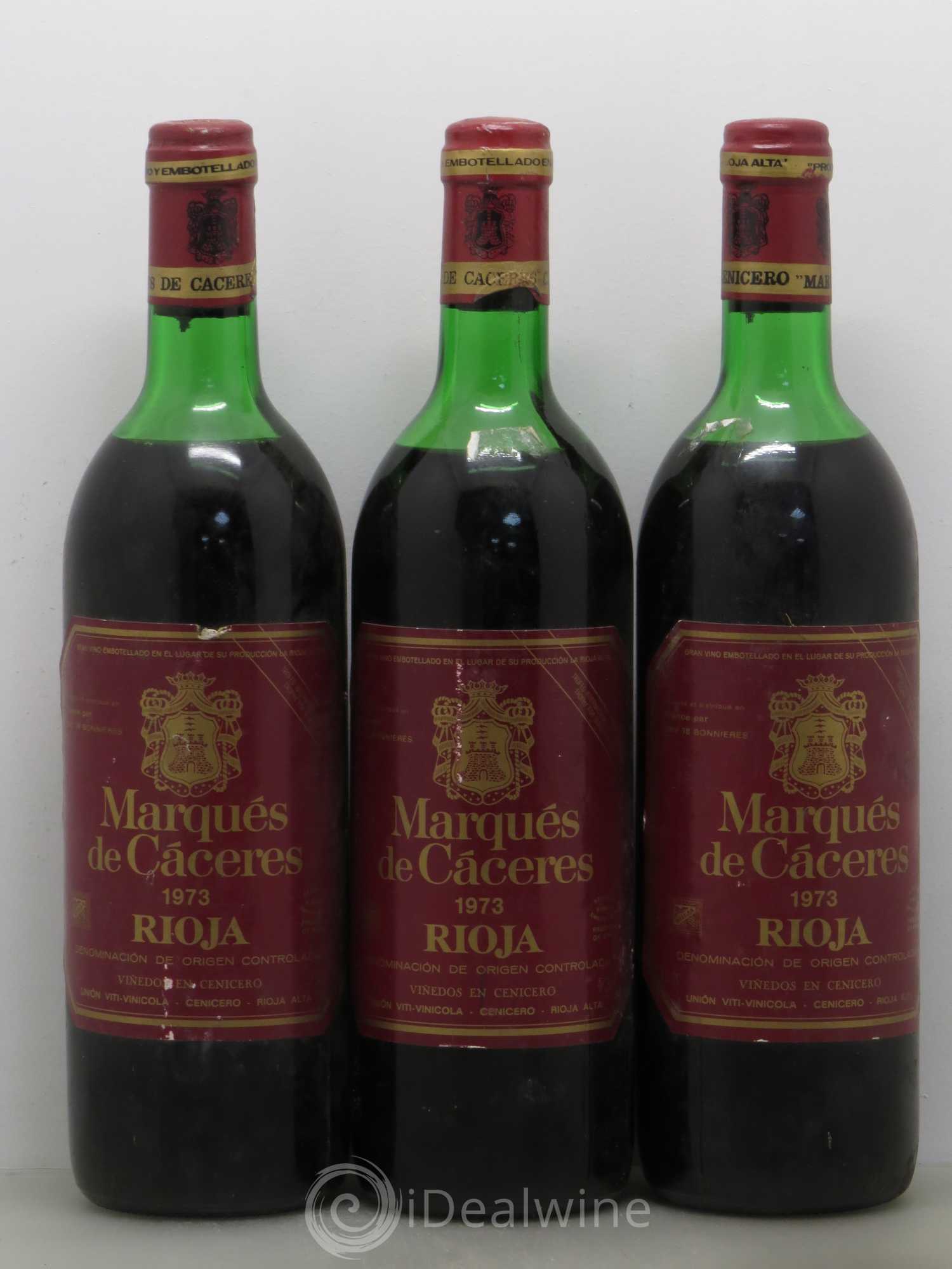 Rioja DOCA Reserva Marquès de Caceres 1973 - Lot of 3 bottles - 0
