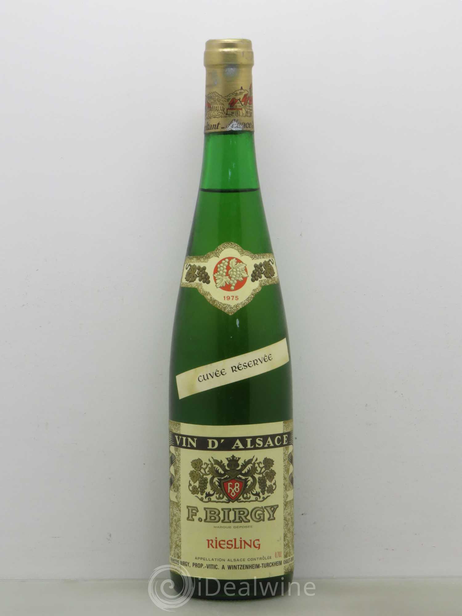 Riesling Cuvée Réservée - F. Birgy 1975 - Posten von 1 Flasche - 0