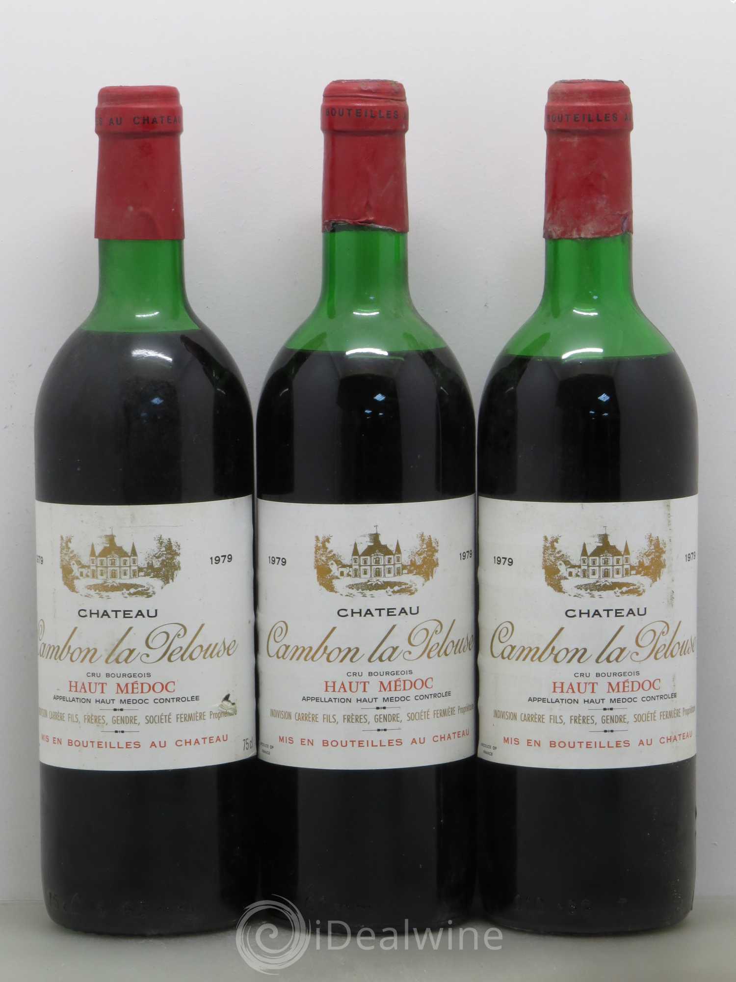 Château Cambon la Pelouse Cru Bourgeois 1979 - Lot de 3 bouteilles - 0