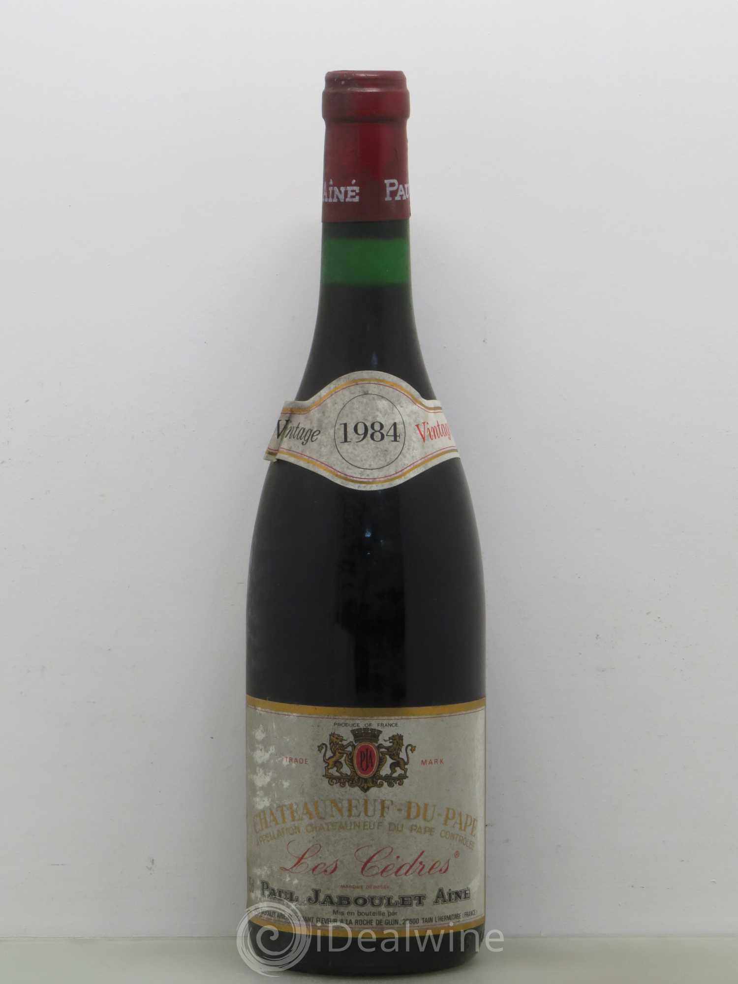 Châteauneuf-du-Pape Les Cèdres Paul Jaboulet Ainé 1984 - Lot de 1 bouteille - 0