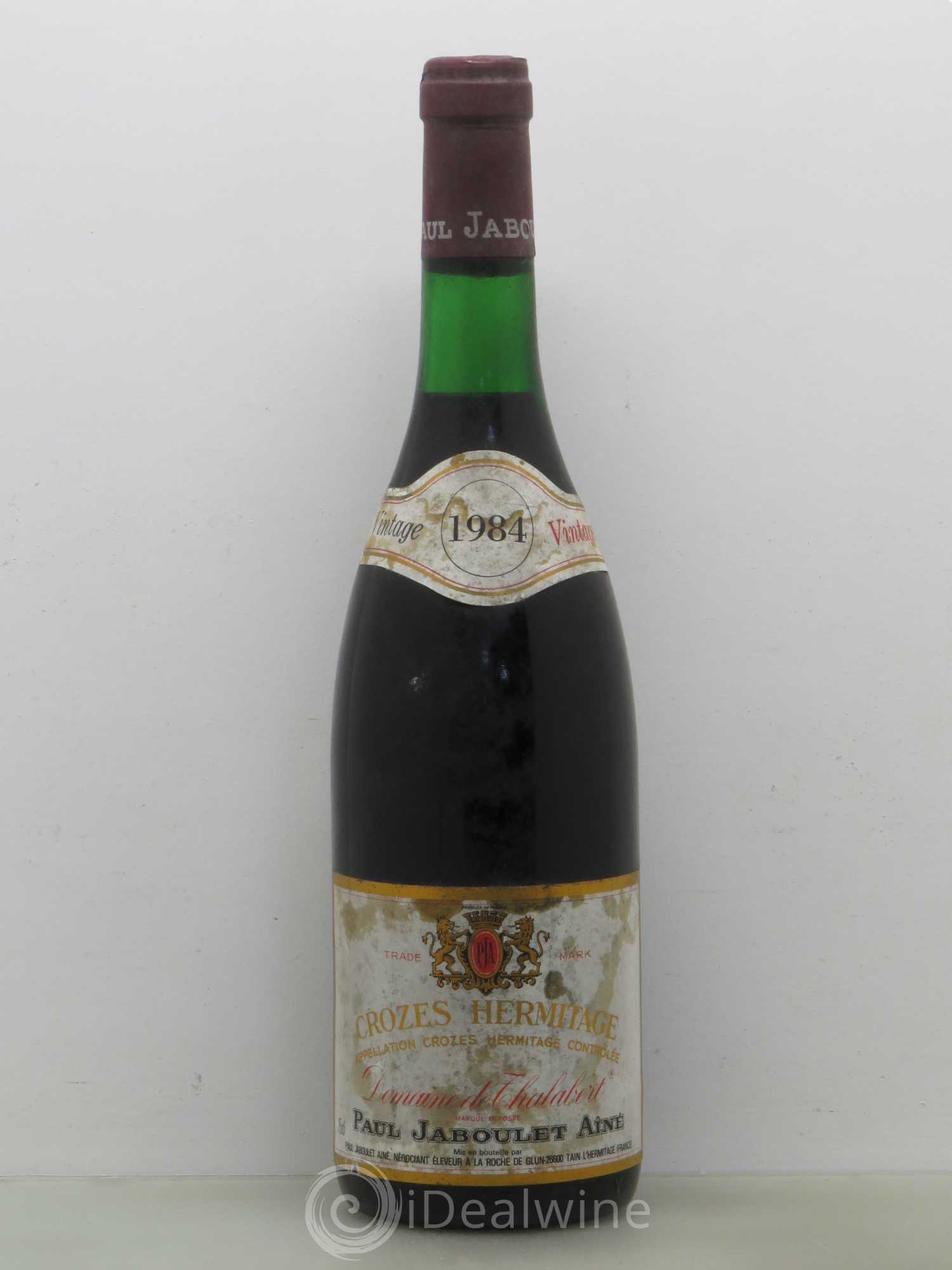 Crozes-Hermitage Domaine de Thalabert Paul Jaboulet Ainé 1984 - Lot de 1 bouteille - 0