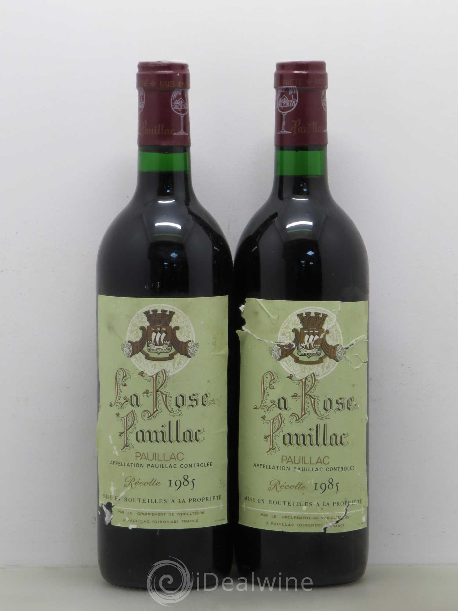 La Rose Pauillac 1985 - Lot de 2 bouteilles - 0