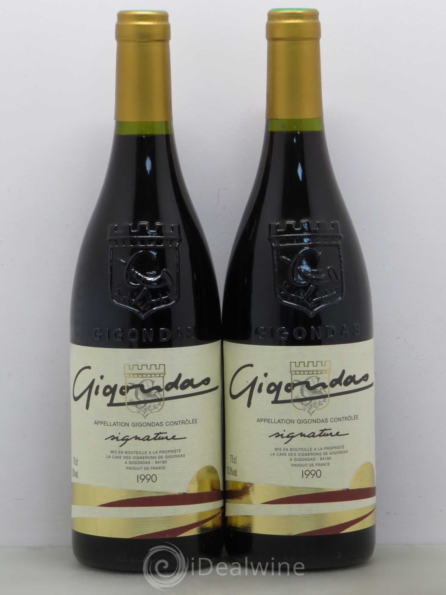 Gigondas Signature - Cave des Vignerons 1990 - Posten von 2 Flaschen - 0