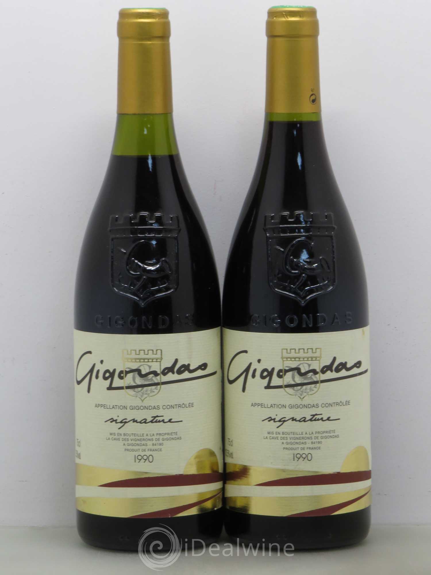 Gigondas Signature - Cave des Vignerons 1990 - Posten von 2 Flaschen - 0