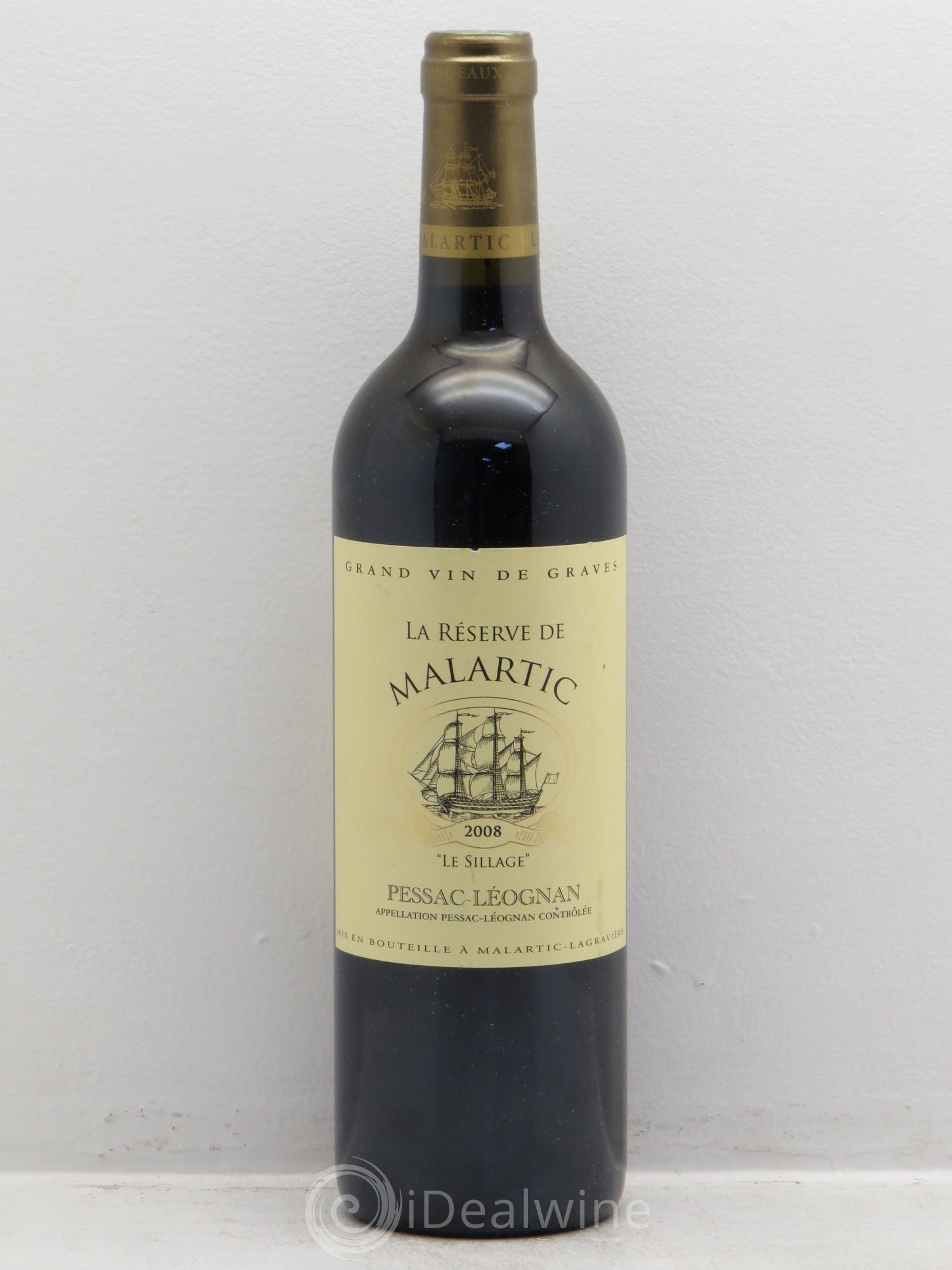 Pessac-Léognan Réserve de Malartic -Le Sillage 2008 - Posten von 1 Flasche - 0