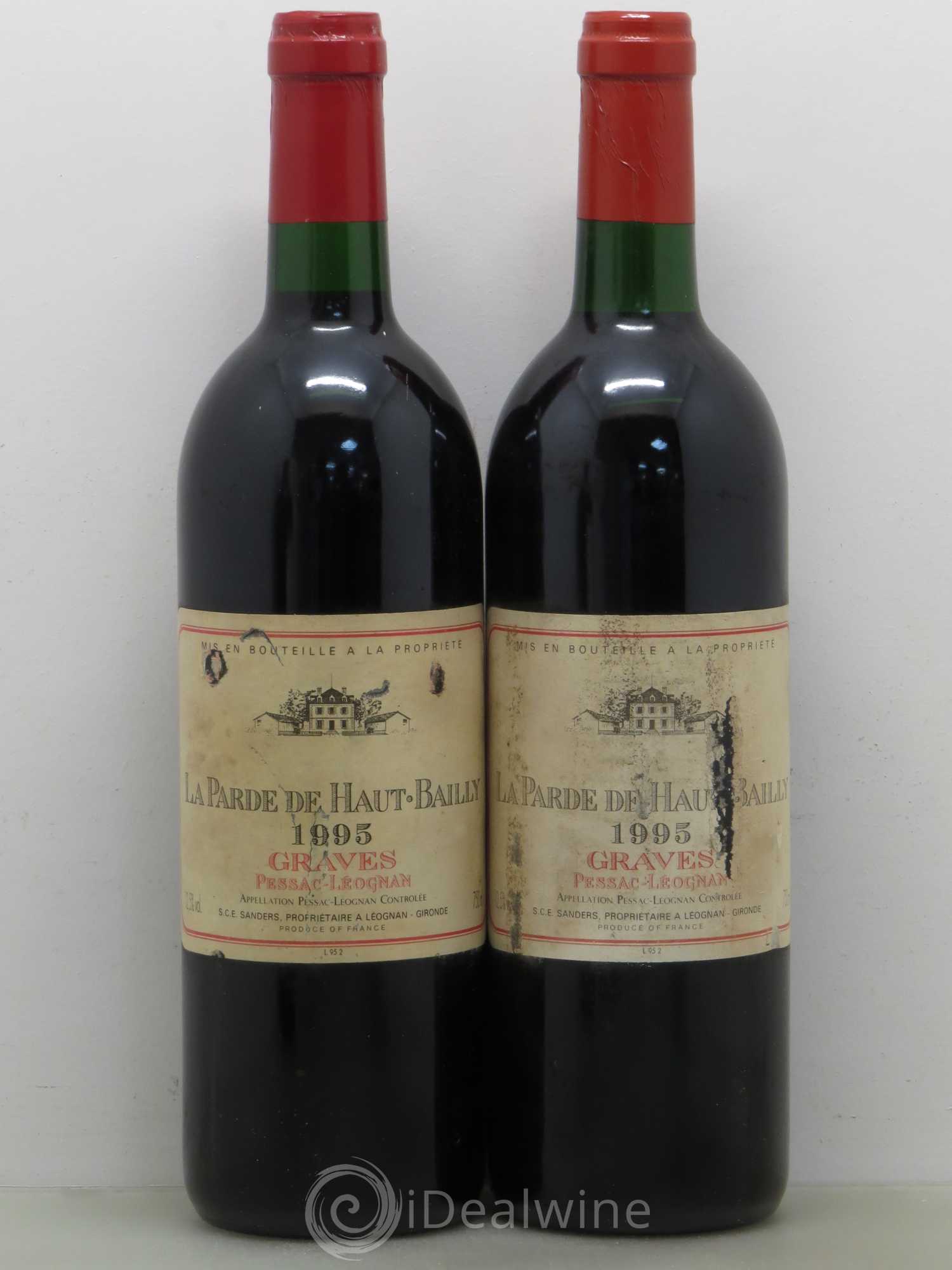 Haut Bailly II (Anciennement La Parde de Haut-Bailly) Second Vin 1995 - Lot de 2 bouteilles - 0