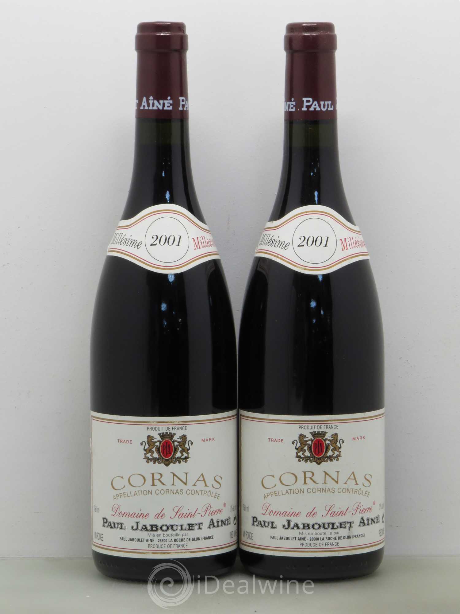 Cornas Domaine de Saint-Pierre Paul Jaboulet Ainé 2001 - Lot de 2 bouteilles - 0
