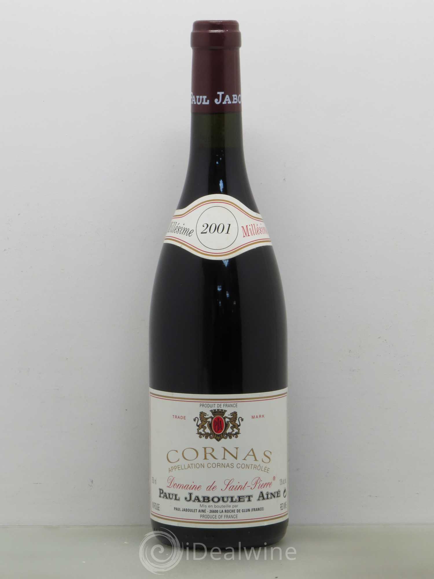 Cornas Domaine de Saint-Pierre Paul Jaboulet Ainé 2001 - Lot de 1 bouteille - 0