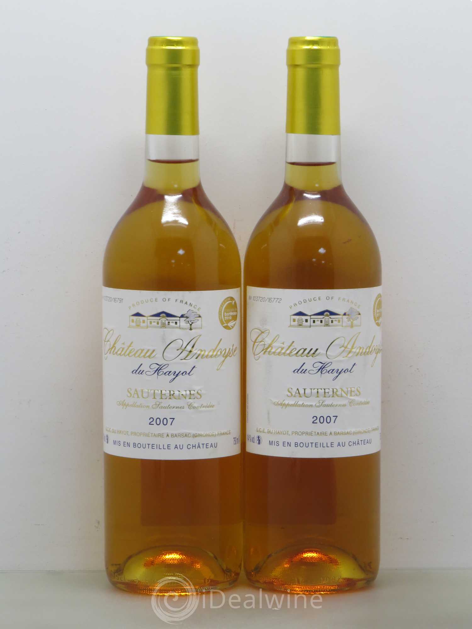 Château Andoyse 2007 - Lotto di 2 bottiglie - 0