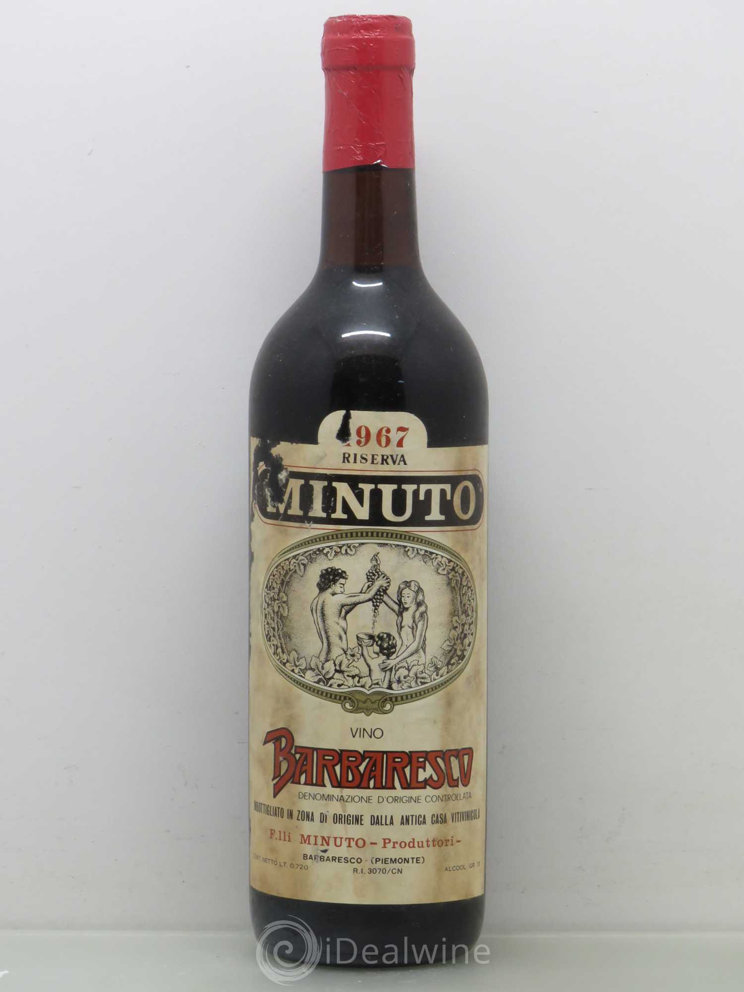 Italie Barbaresco riserva Paul Minuto 1967 - Lot de 1 bouteille - 0