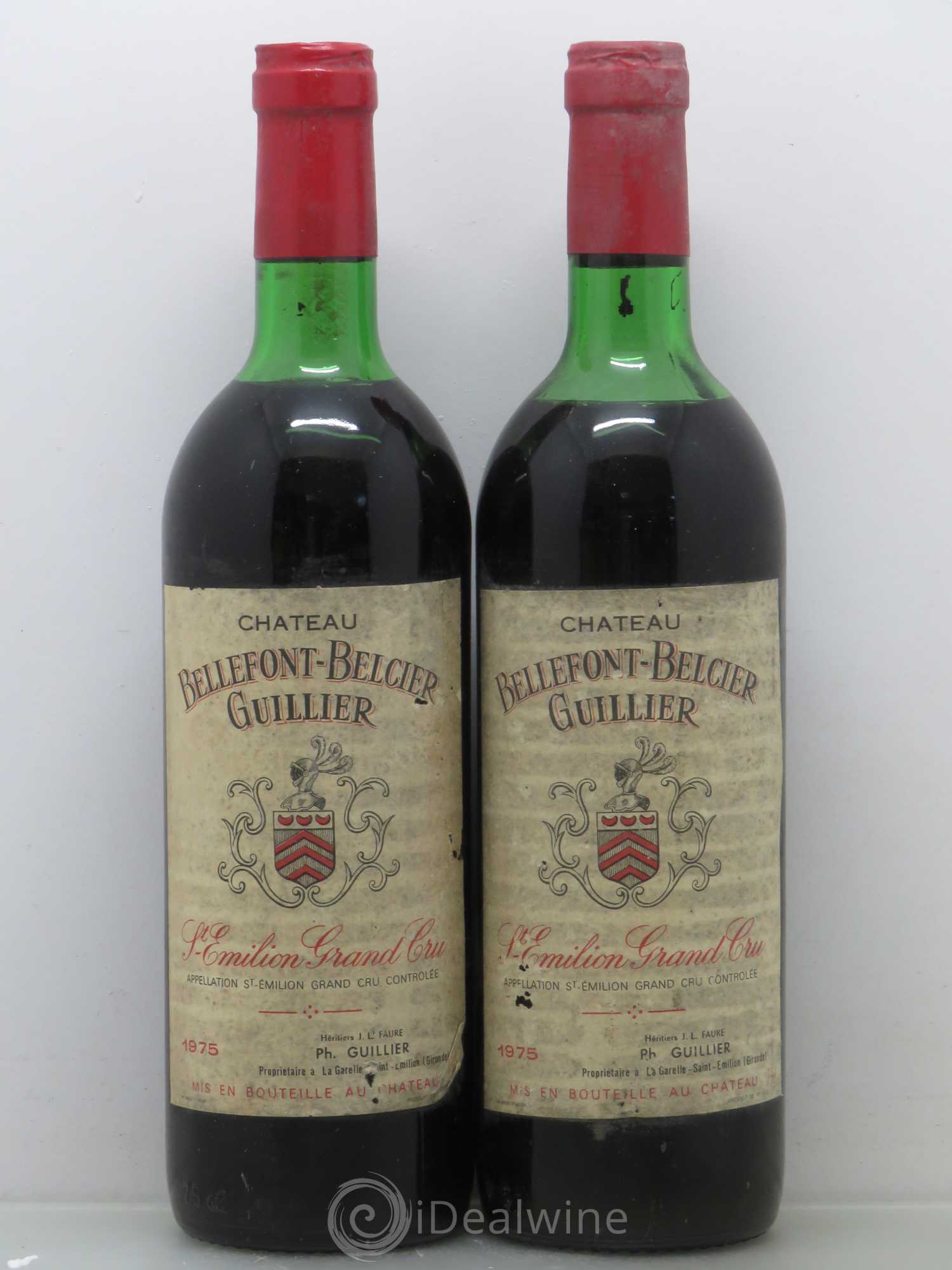 Château Bellefont-Belcier Grand Cru Classé 1975 - Lot de 2 bouteilles - 0