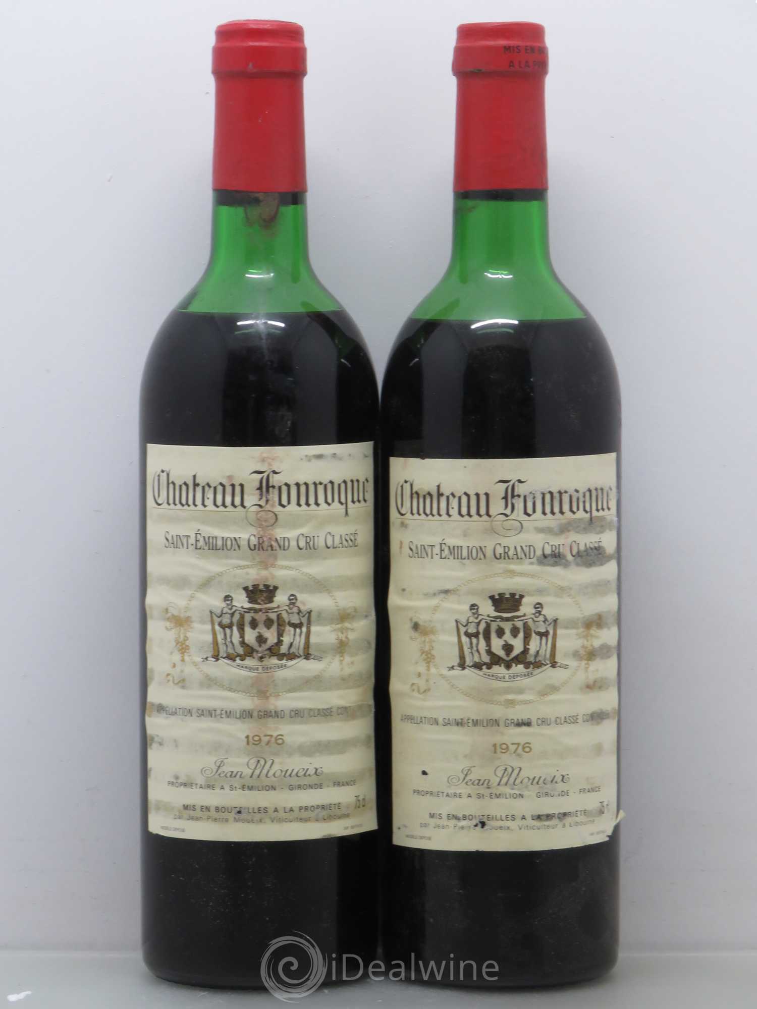 Château Fonroque Grand Cru Classé 1976 - Lot de 2 bouteilles - 0