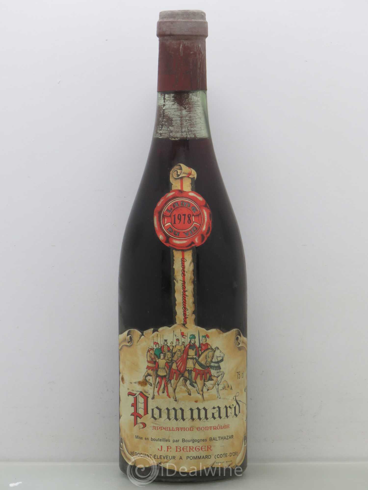 Pommard Jean Berger 1978 - Lot de 1 bouteille - 0