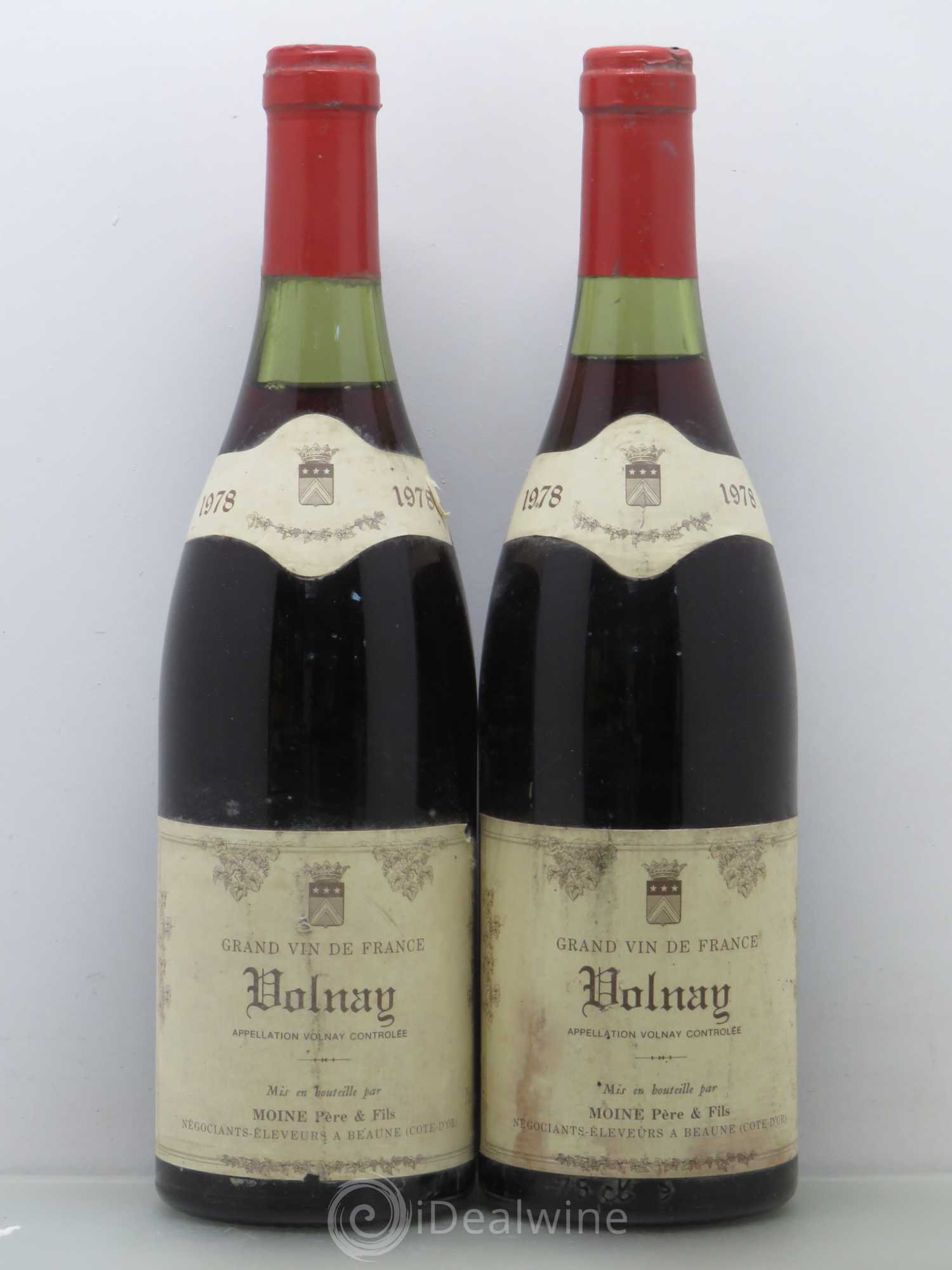 Volnay Moine Père et Fils 1978 - Lot de 2 bouteilles - 0