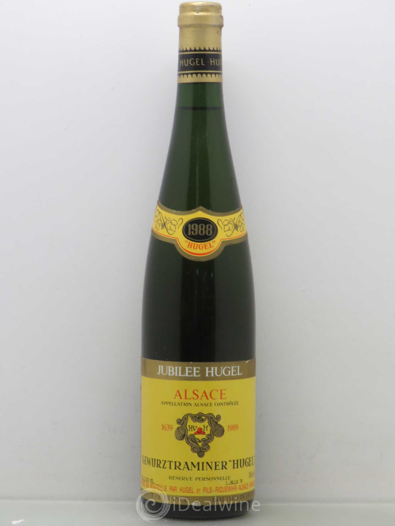 Gewurztraminer Réserve Personnelle Jubilee Hugel (Domaine) 1988 - Lot de 1 bouteille - 0