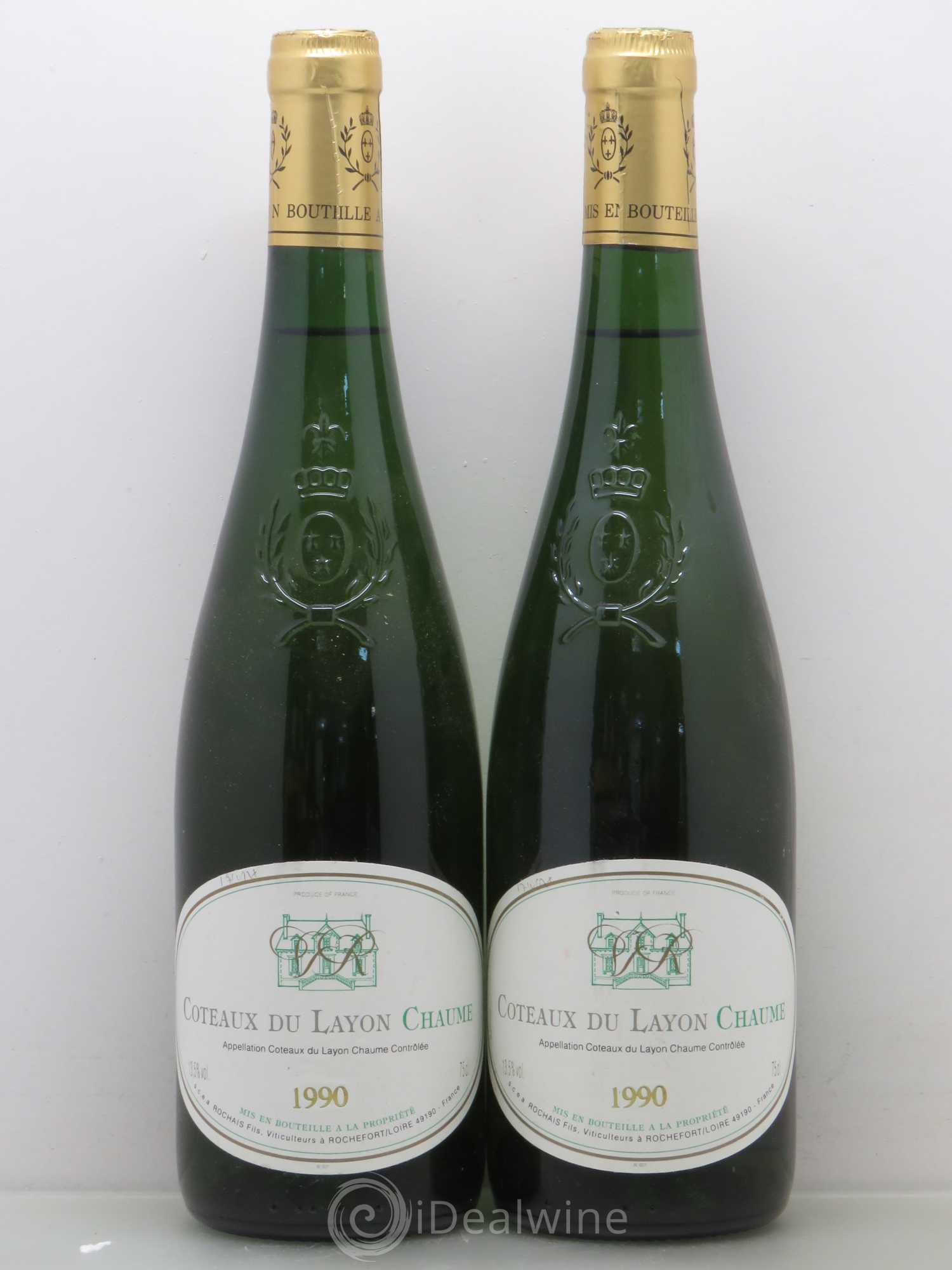 Coteaux du Layon Chaume Rochais Fils 1990 - Lot de 2 bouteilles - 0