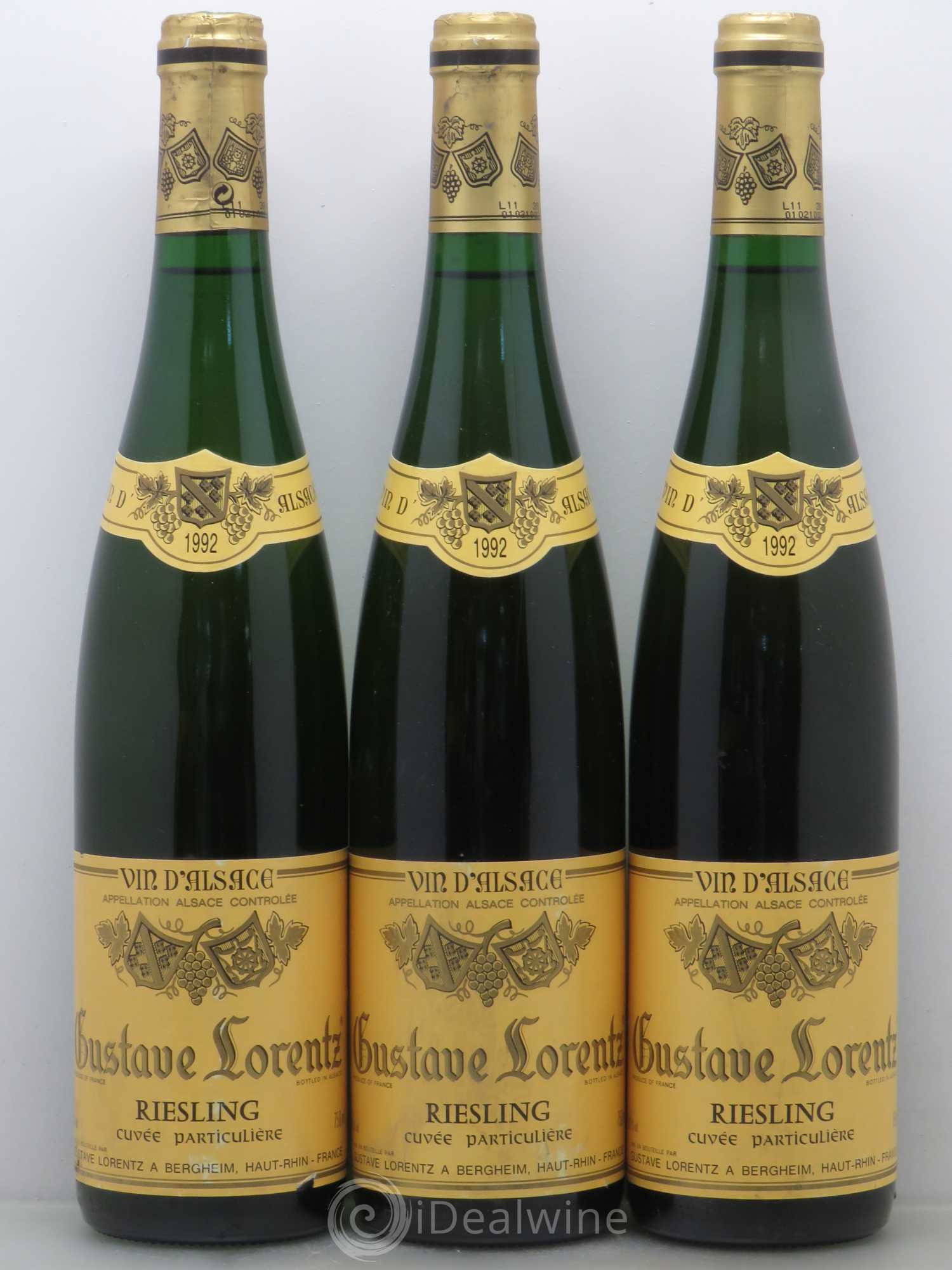 Gewurztraminer Bergheim cuvée particulière Domaine Lorentz 1992 - Posten von 3 Flaschen - 0