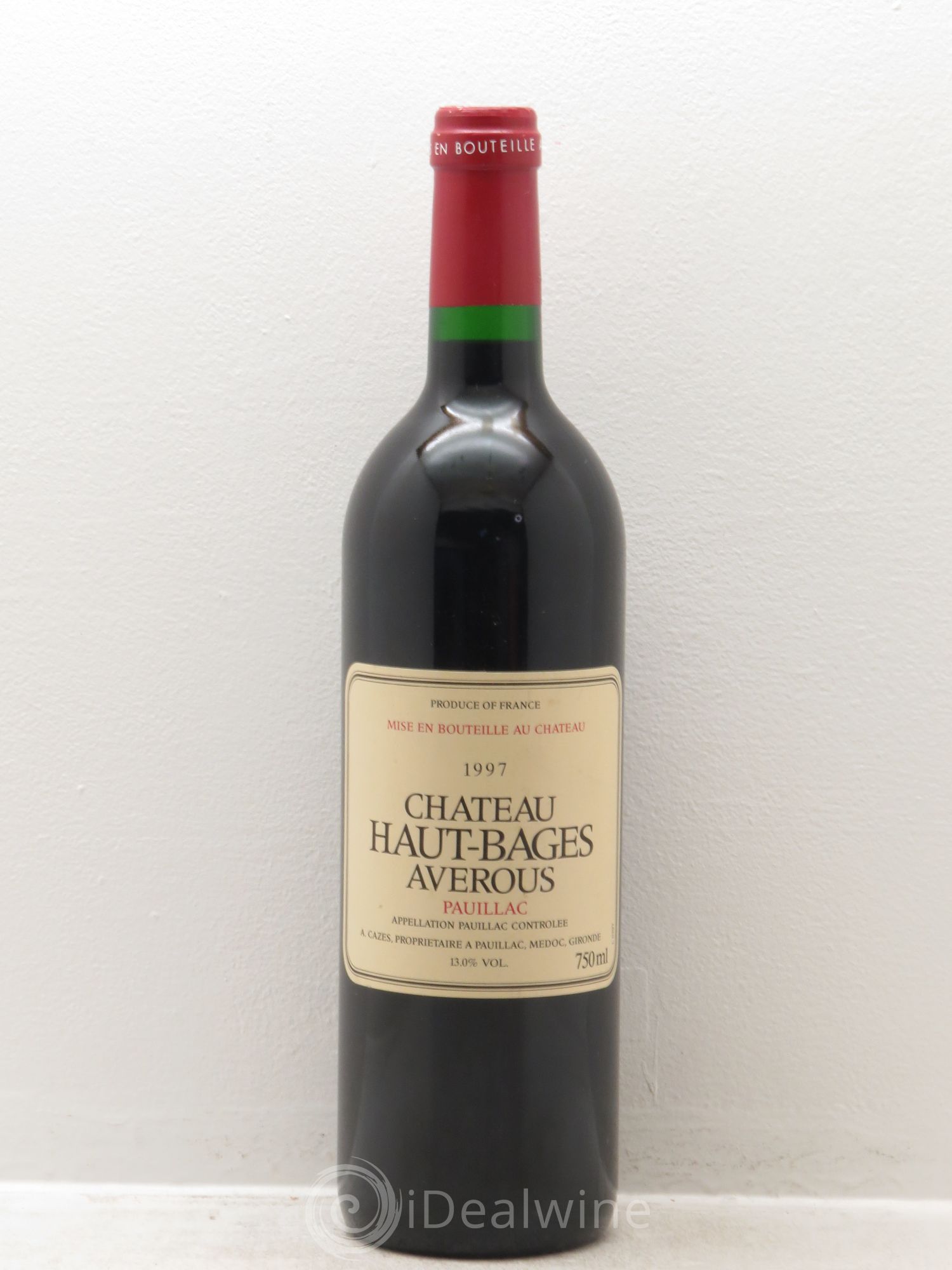 Château Haut Bages Averous Cru Bourgeois 1997 - Lot de 1 bouteille - 0