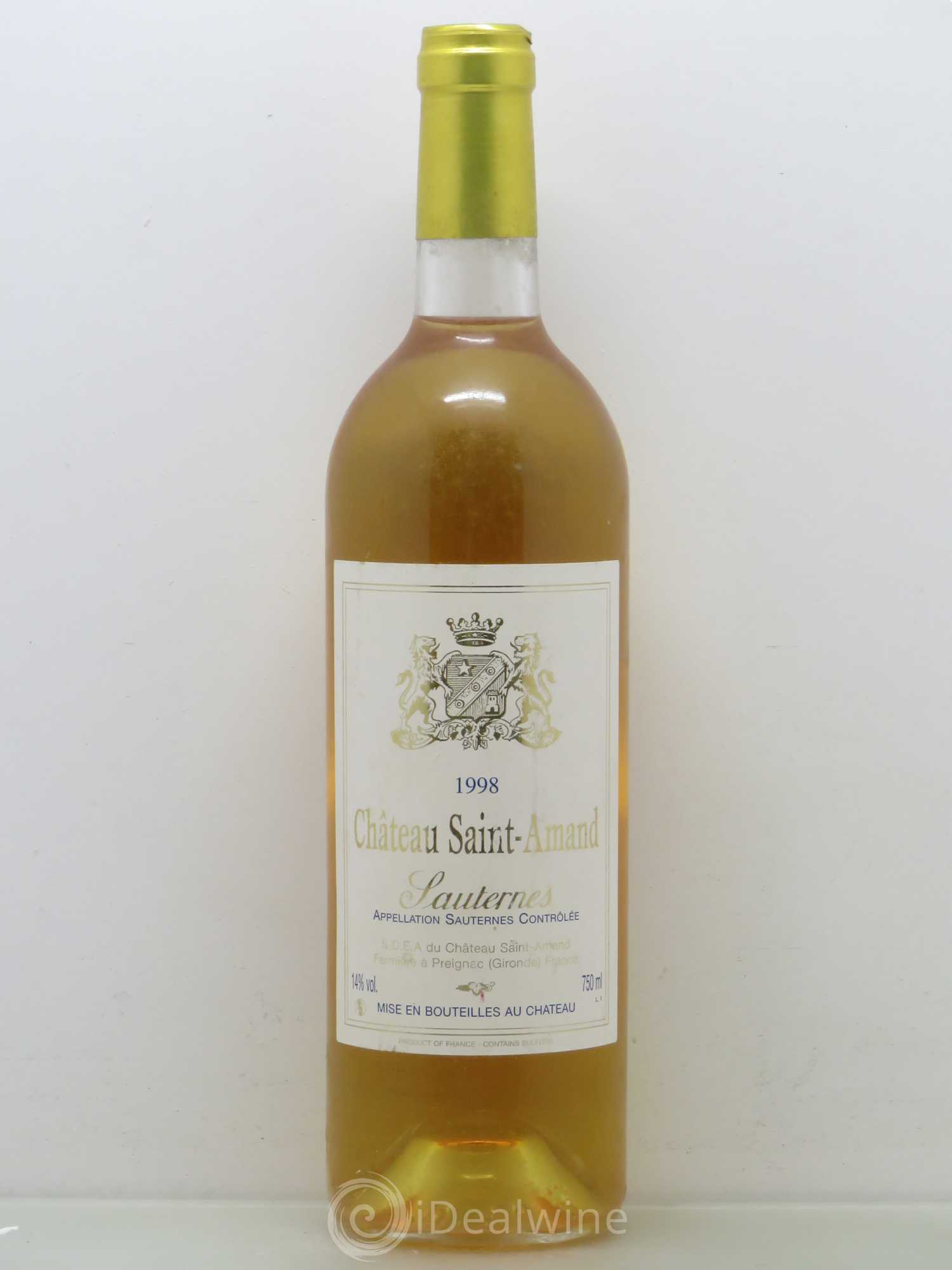 Sauternes Château Saint Amand 1998 - Lotto di 1 bottiglia - 0