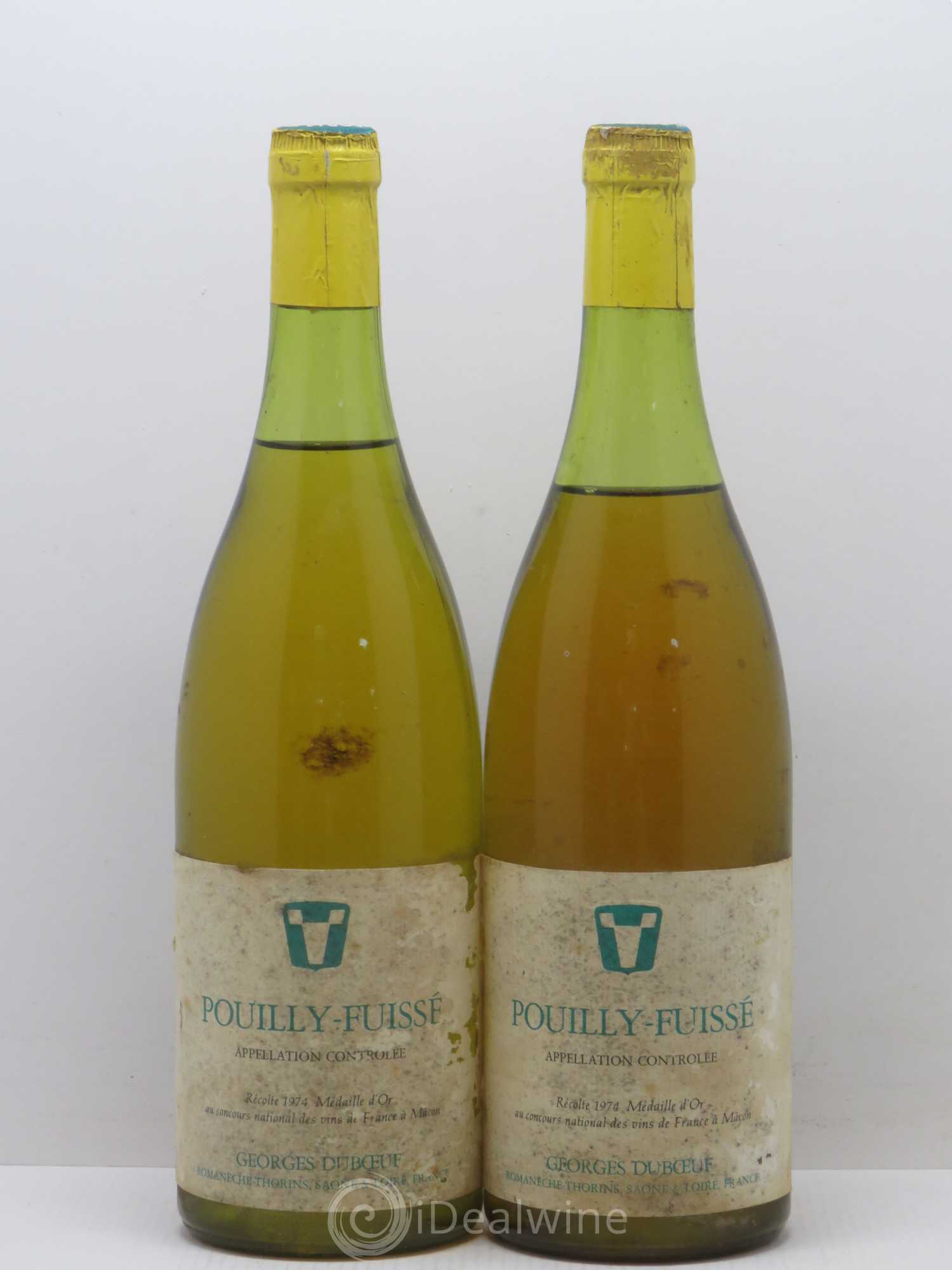 Pouilly-Fuissé Georges Duboeuf 1974 - Posten von 2 Flaschen - 0