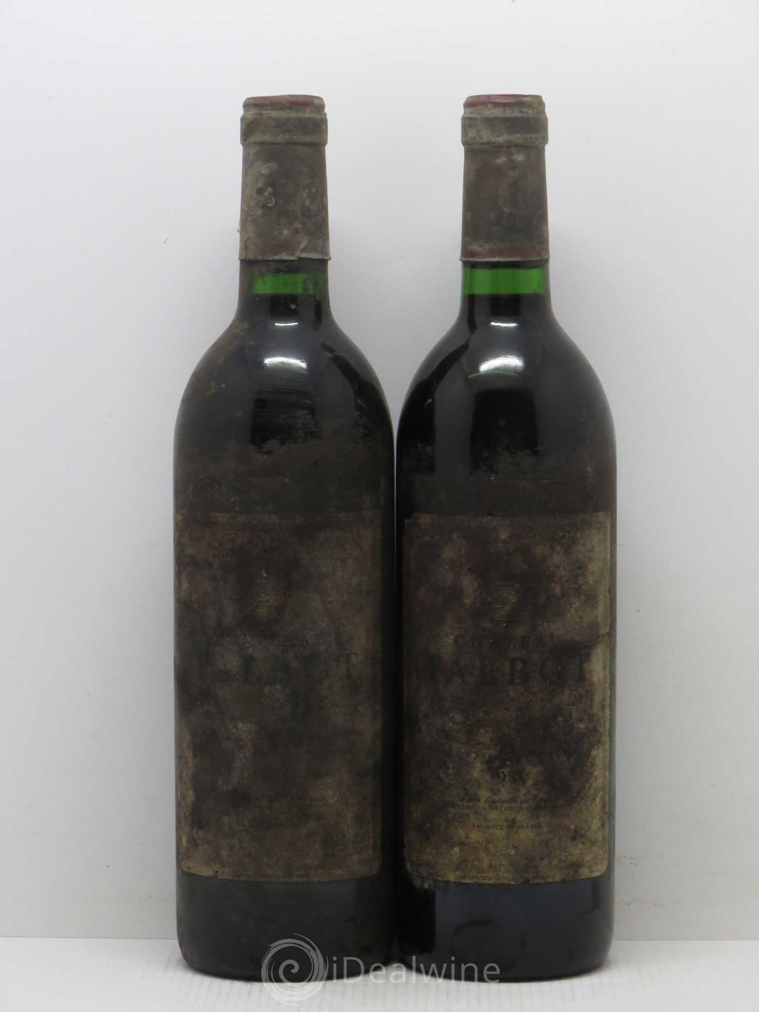 Château Talbot 4ème Grand Cru Classé 1981 - Lot de 2 bouteilles - 0