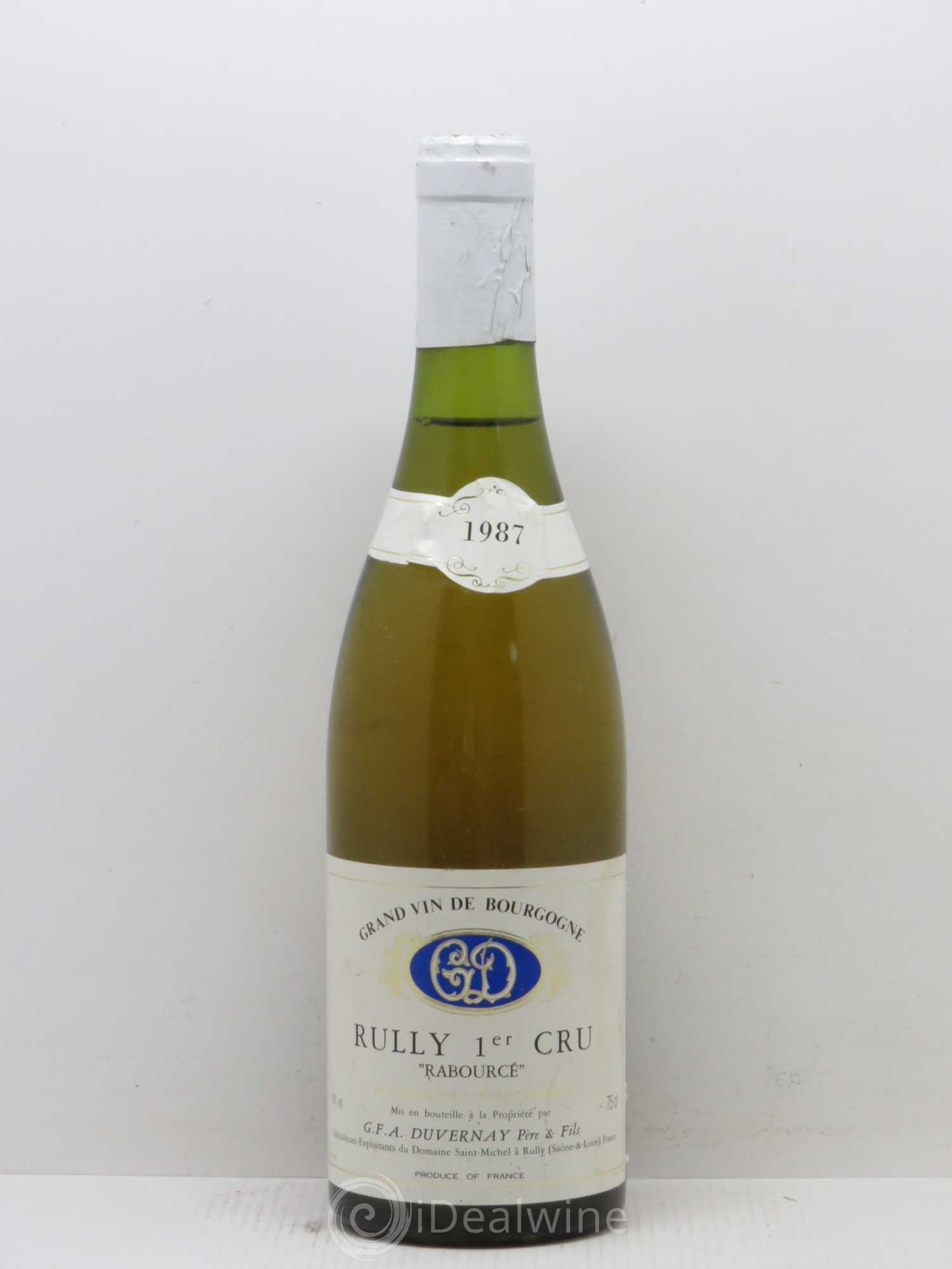 Rully 1er Cru Rabource Duvernay 1987 - Posten von 1 Flasche - 0