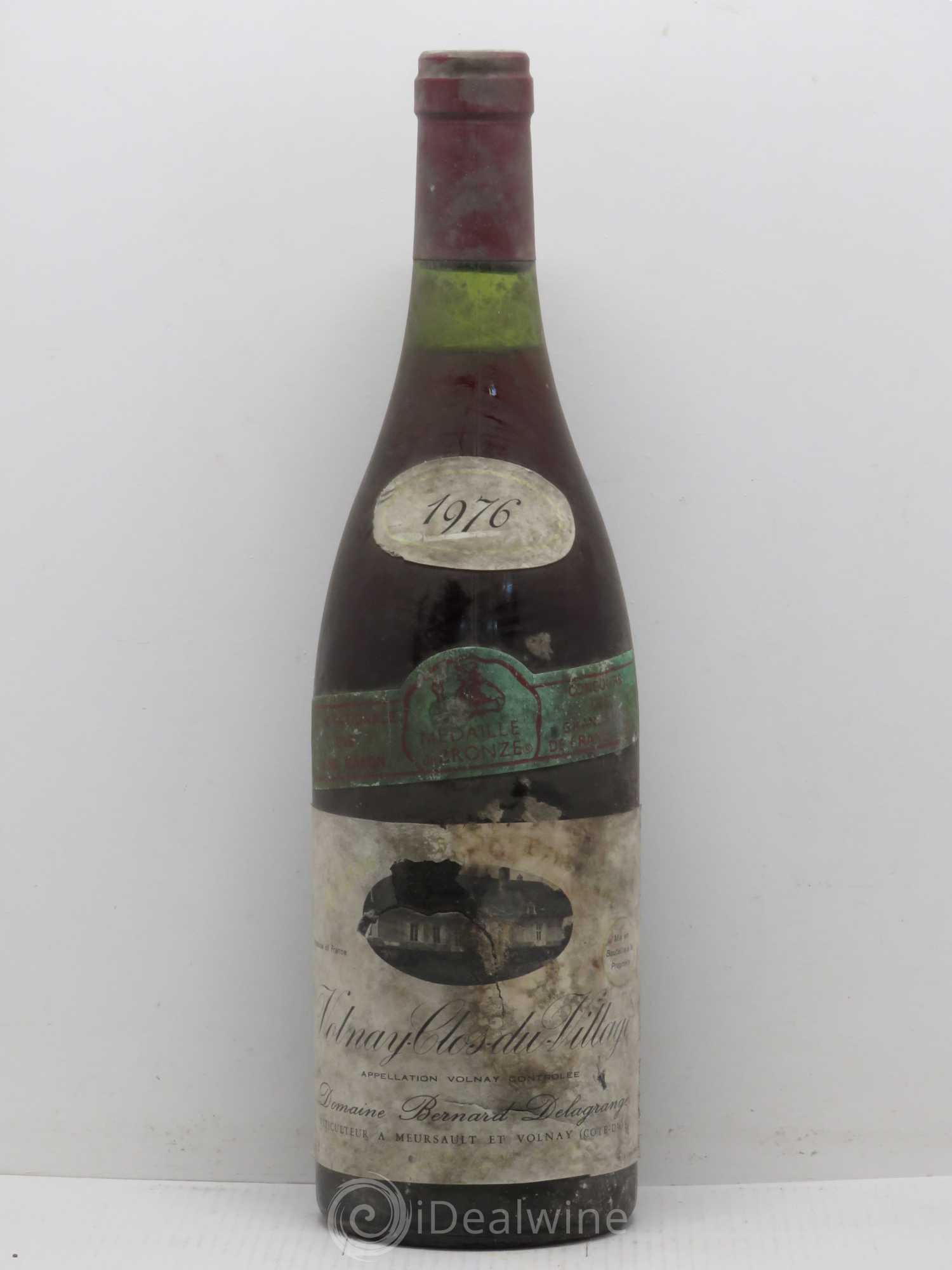 Volnay Clos du Village Monopole Domaine Bernard Delagrange 1976 - Posten von 1 Flasche - 0