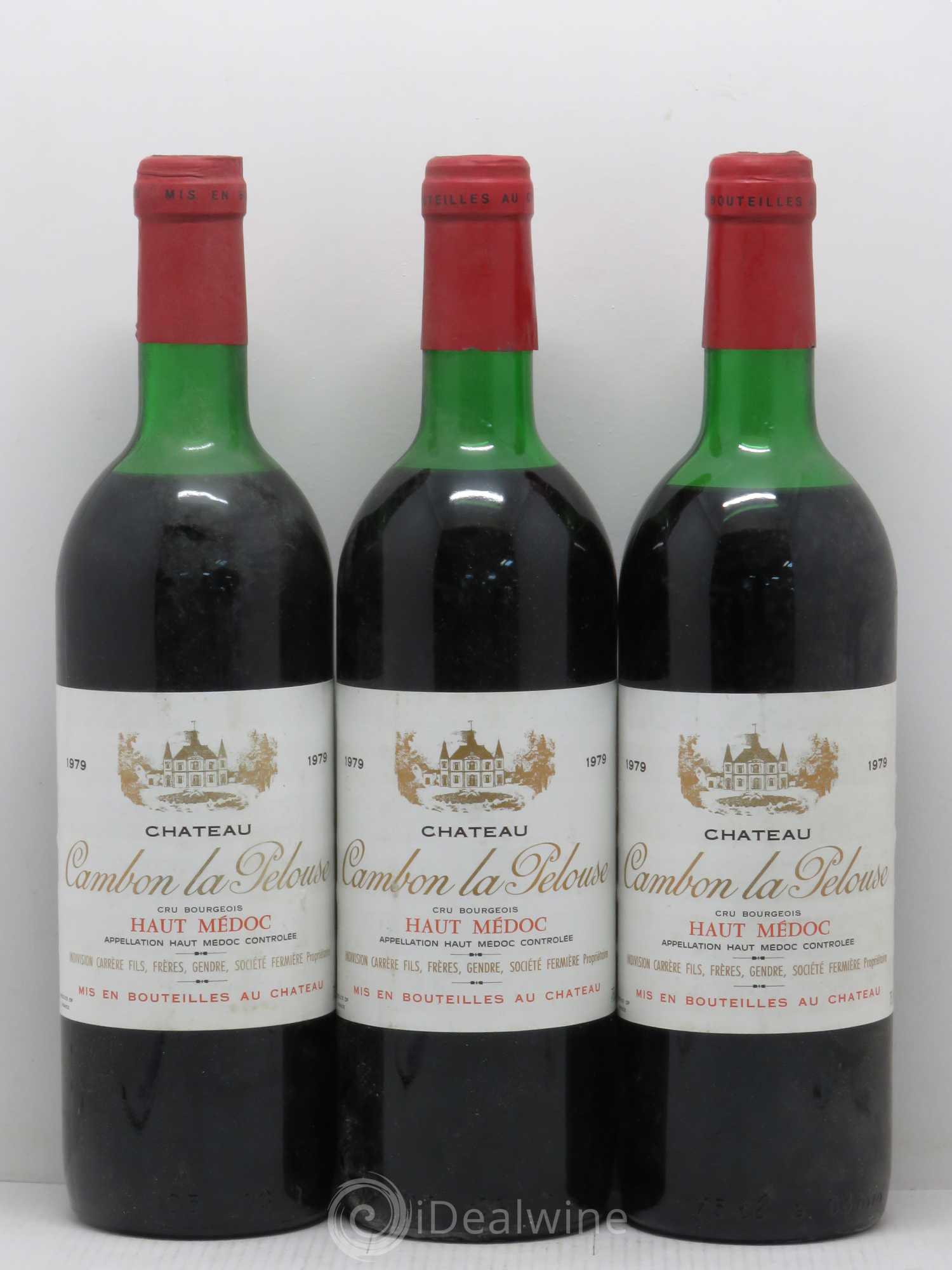 Château Cambon la Pelouse Cru Bourgeois 1979 - Lot de 3 bouteilles - 0