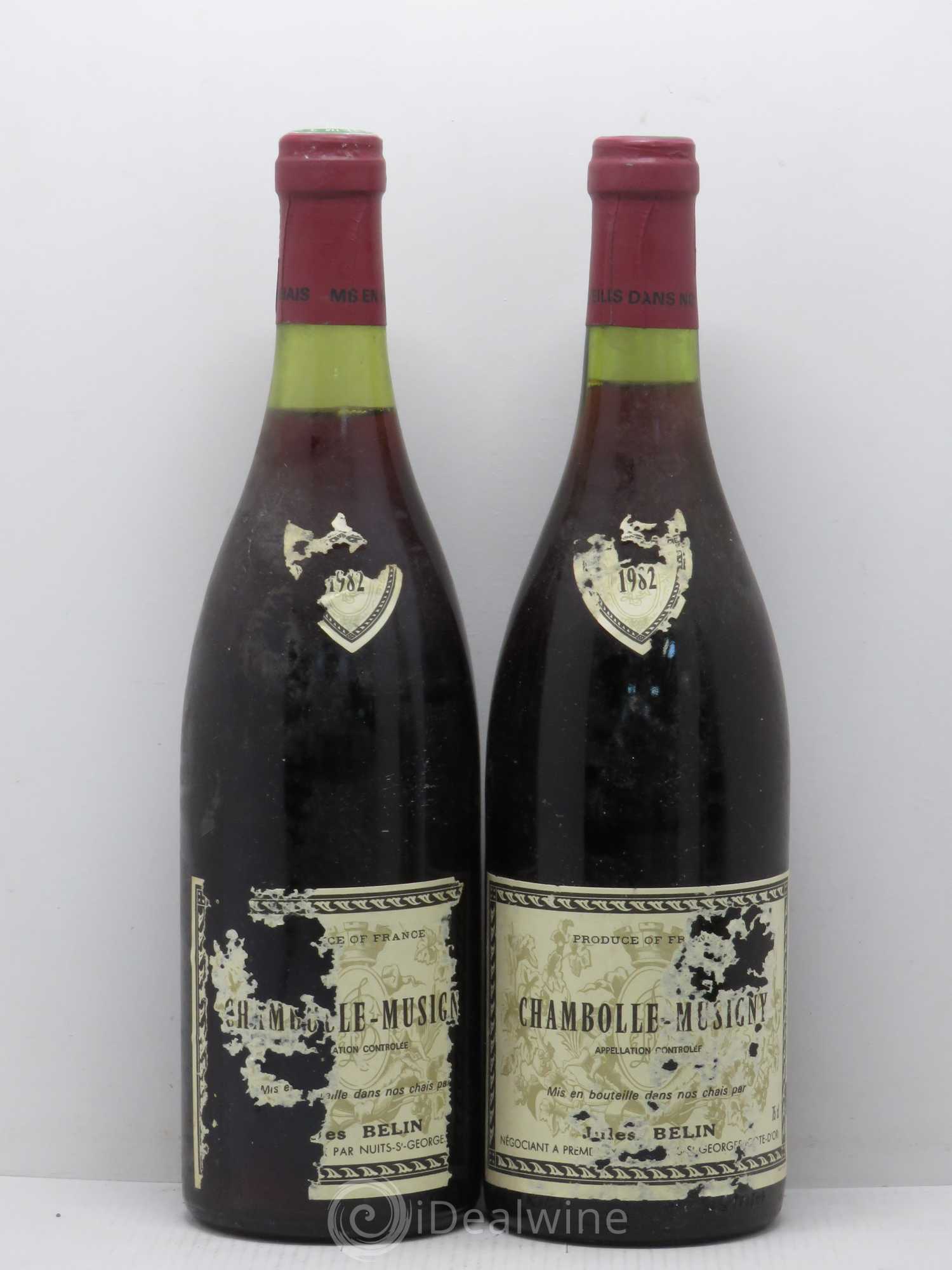 Chambolle-Musigny Domaine Jules Belin 1982 - Lot de 2 bouteilles - 0