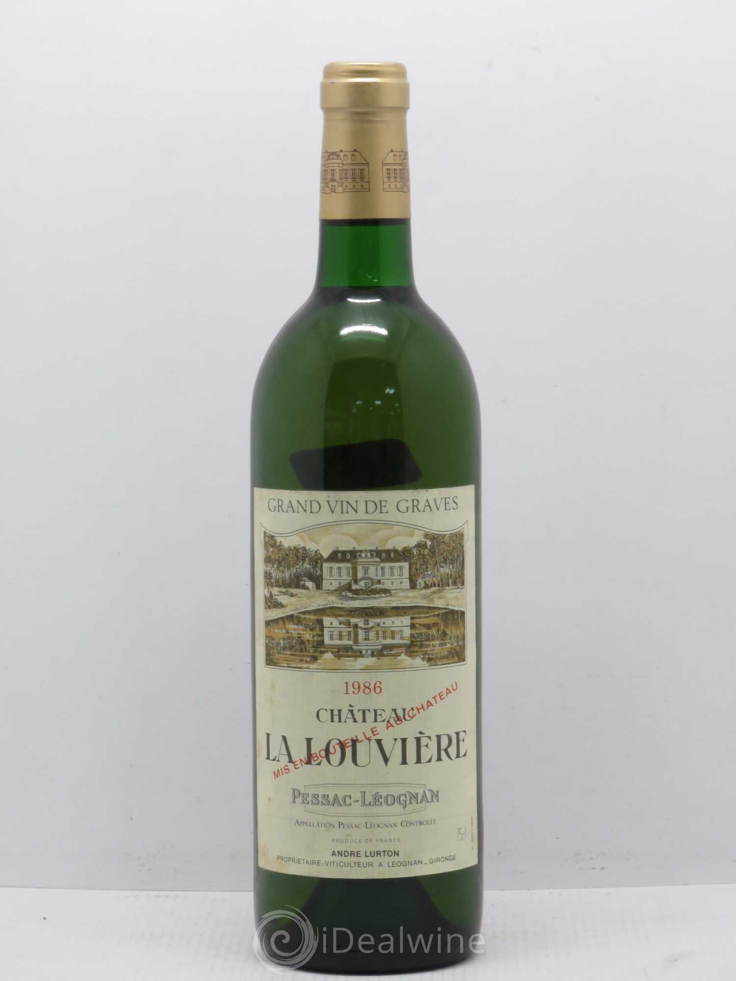 Château la Louvière 1986 - Lot de 1 bouteille - 0