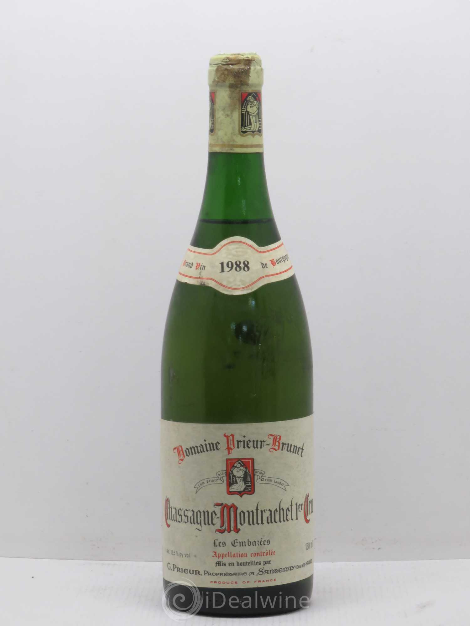 Chassagne-Montrachet 1er Cru Les Embazées Domaine Prieur-Brunet 1988 - Posten von 1 Flasche - 0