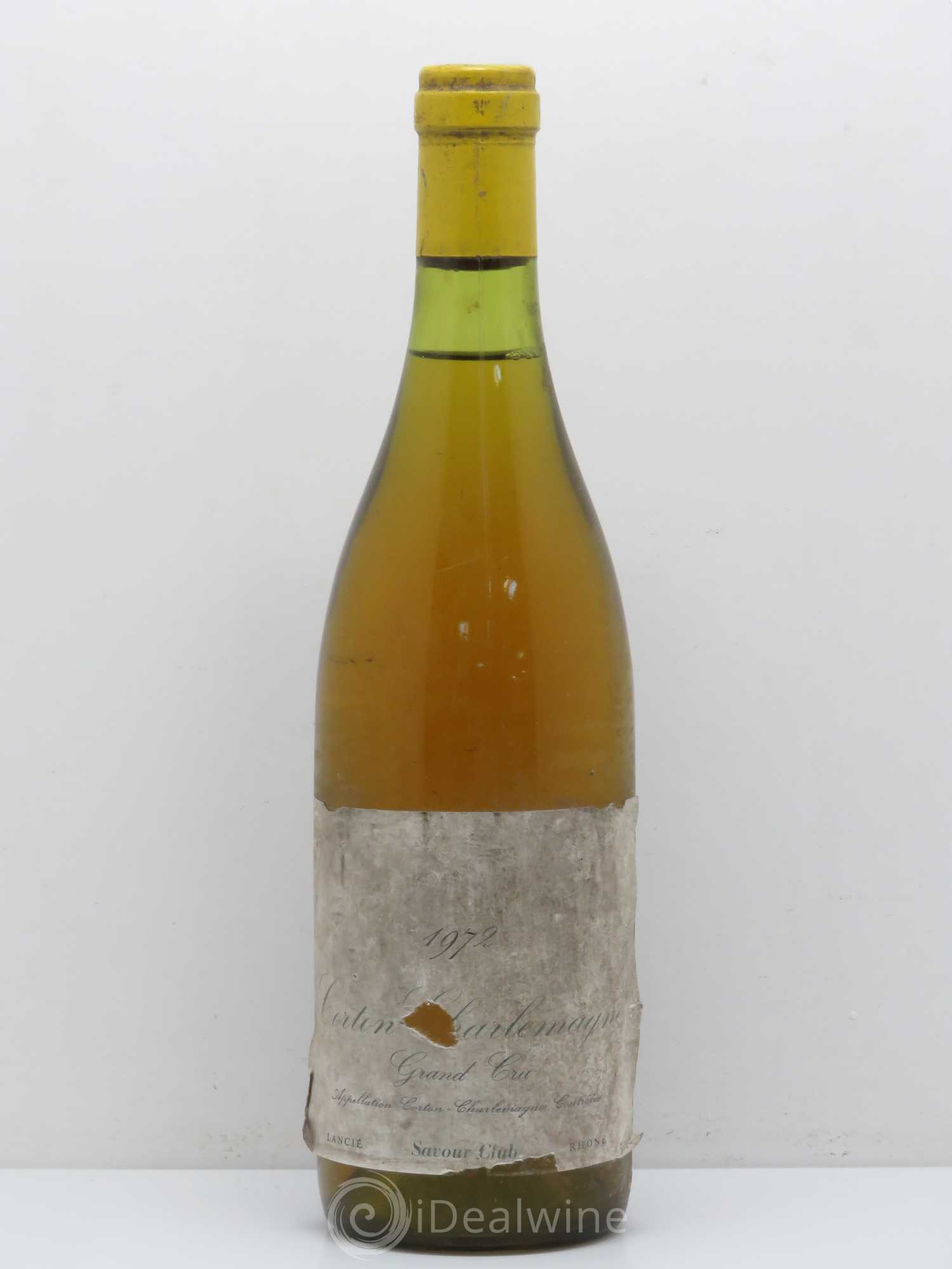 Corton-Charlemagne Grand Cru Savour Club 1972 - Lot de 1 bouteille - 0