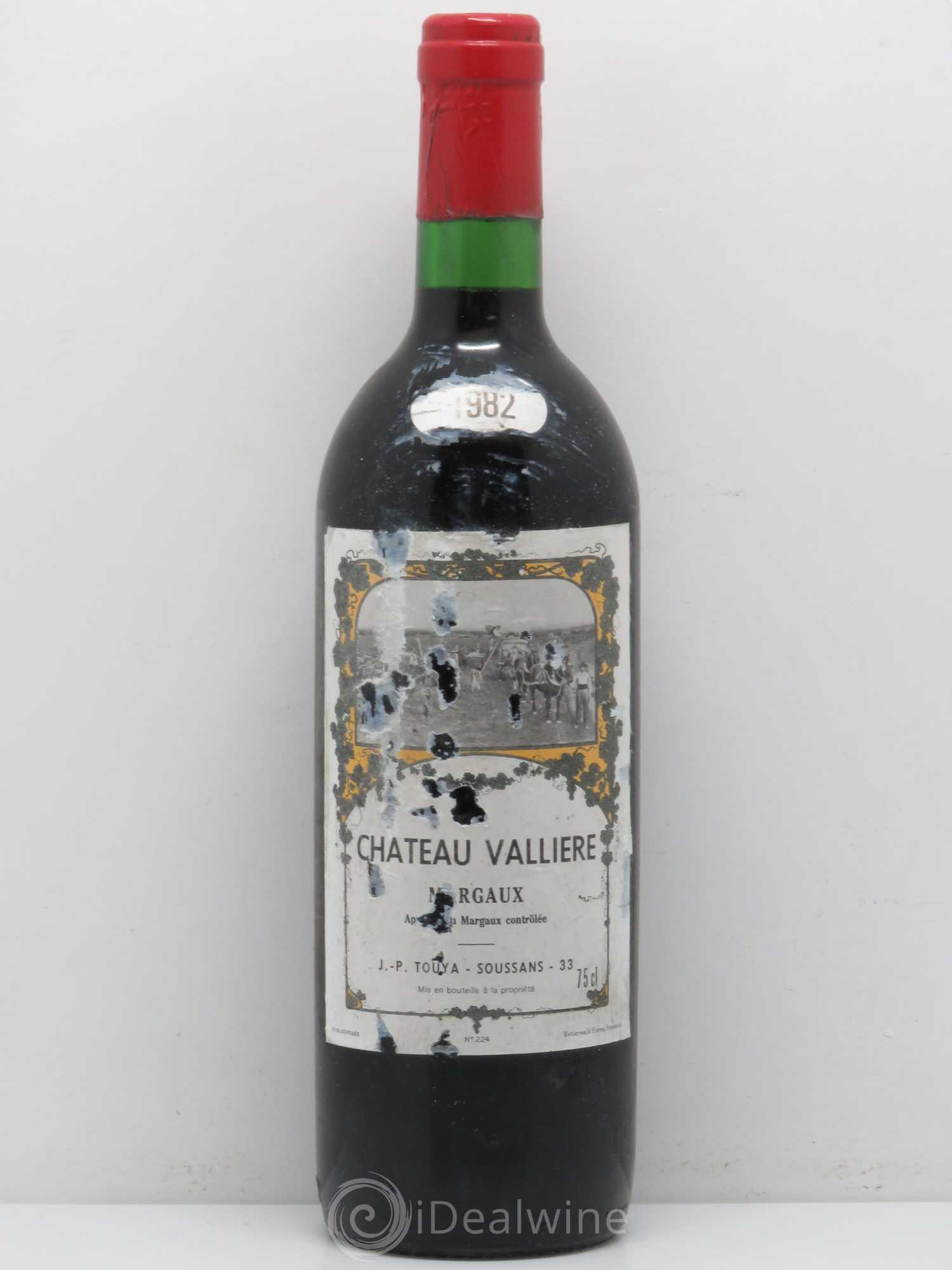 Bordeaux Château Valliere - Margaux 1982 - Posten von 1 Flasche - 0