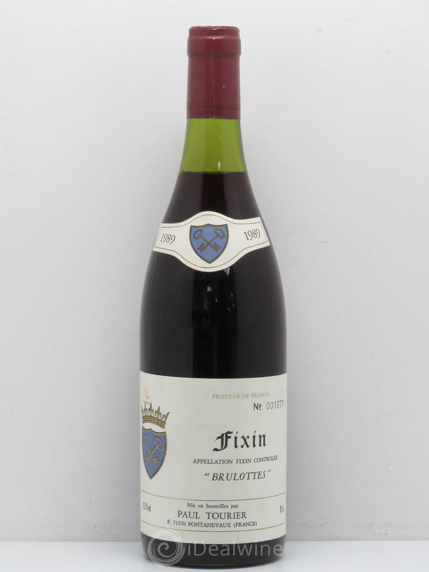 Fixin Les Brulottes Domaine Paul Tourier 1989 - Posten von 1 Flasche - 0