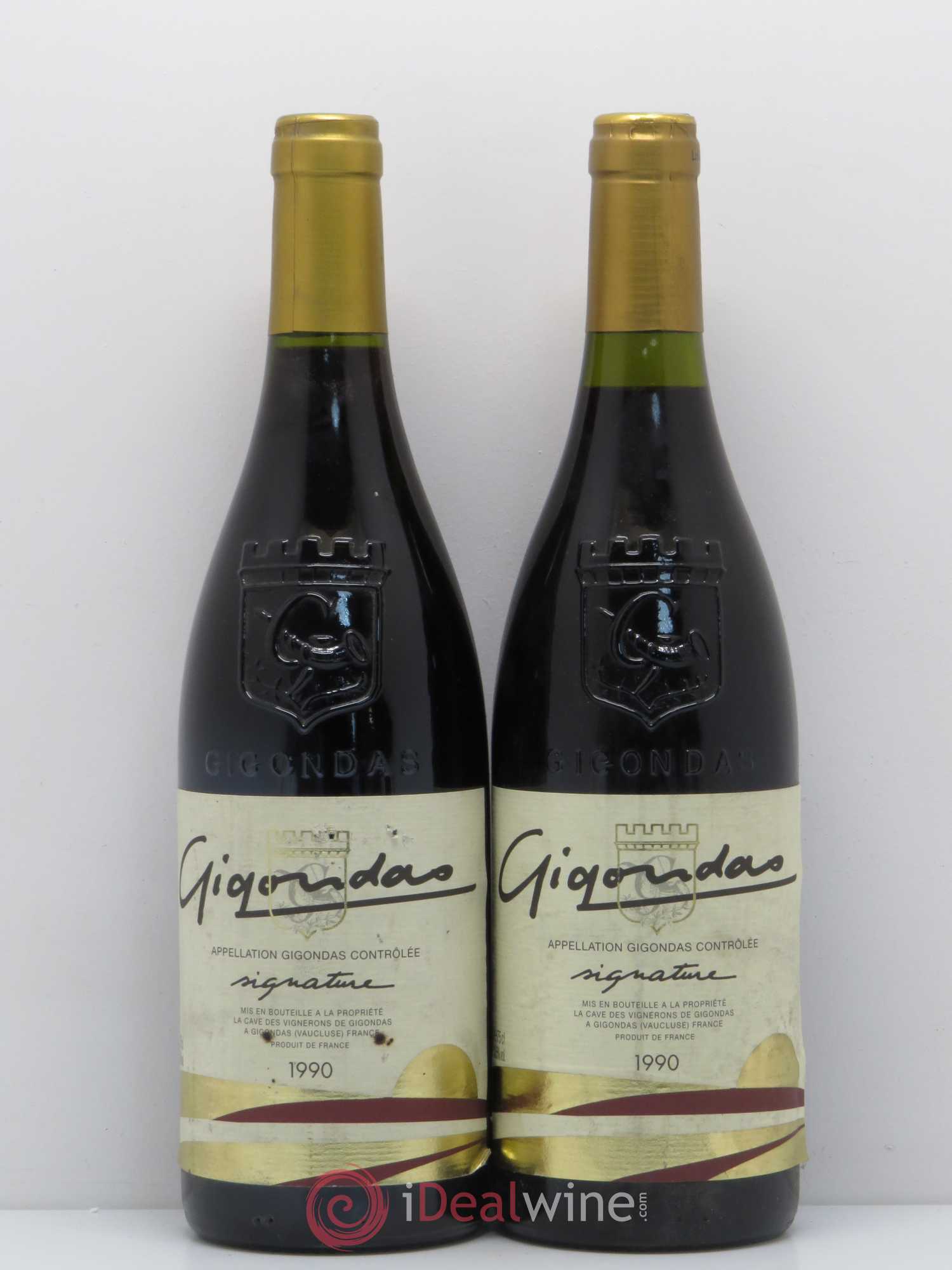Gigondas Signature Cave Des Vignerons 1990 - Posten von 2 Flaschen - 0