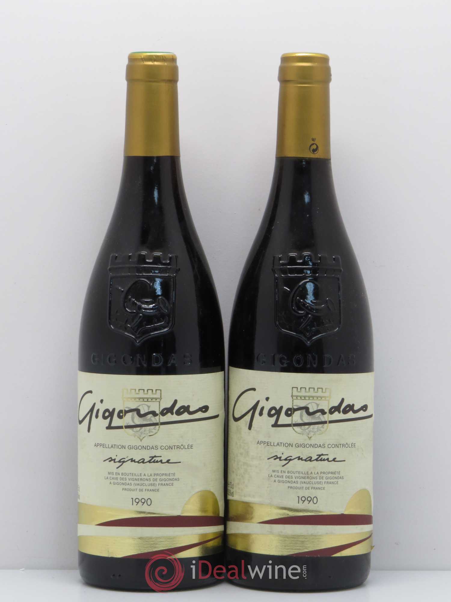 Gigondas Signature Cave Des Vignerons 1990 - Posten von 2 Flaschen - 0