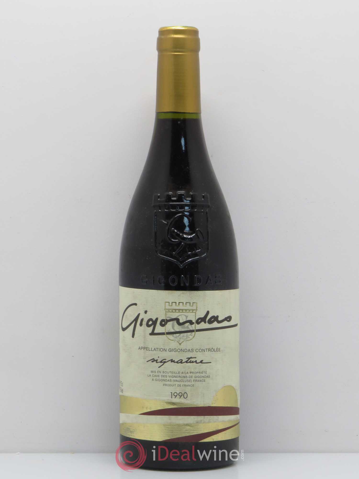 Gigondas Signature Cave Des Vignerons 1990 - Lot de 1 bouteille - 0