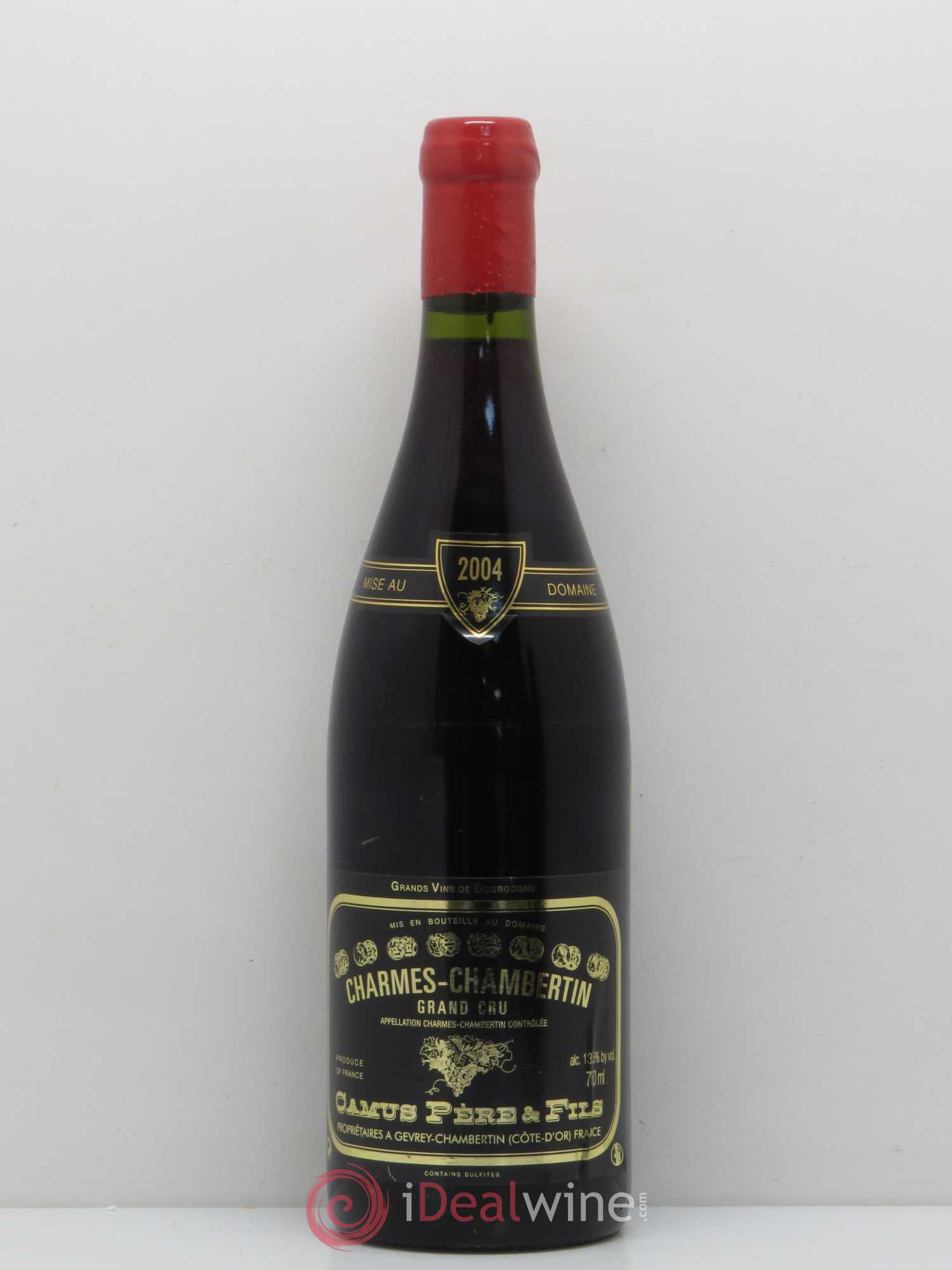 Charmes-Chambertin Grand Cru Camus Père et Fils (Domaine) 2004 - Lot de 1 bouteille - 0