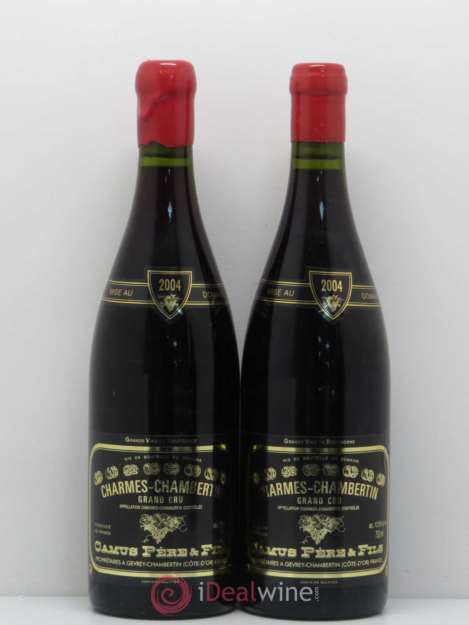 Charmes-Chambertin Grand Cru Camus Père et Fils (Domaine) 2004 - Lot de 2 bouteilles - 0
