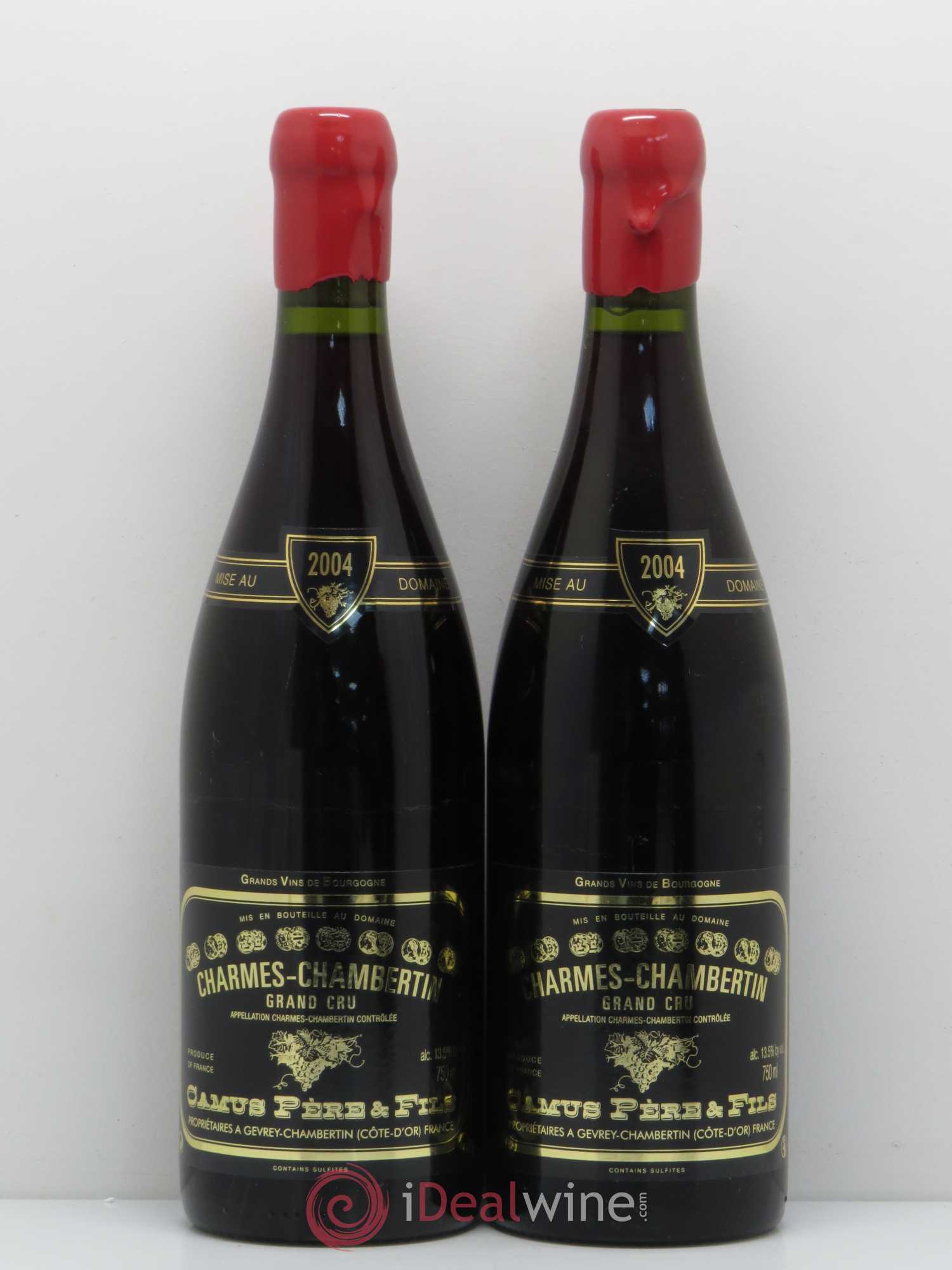 Charmes-Chambertin Grand Cru Camus Père et Fils (Domaine) 2004 - Lot de 2 bouteilles - 0