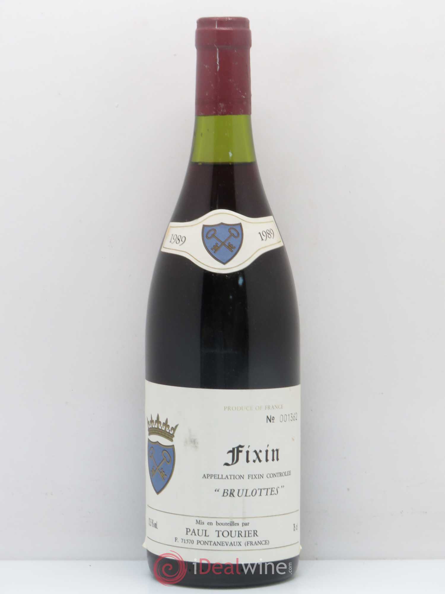 Fixin Brulottes Paul Tourier 1989 - Posten von 1 Flasche - 0