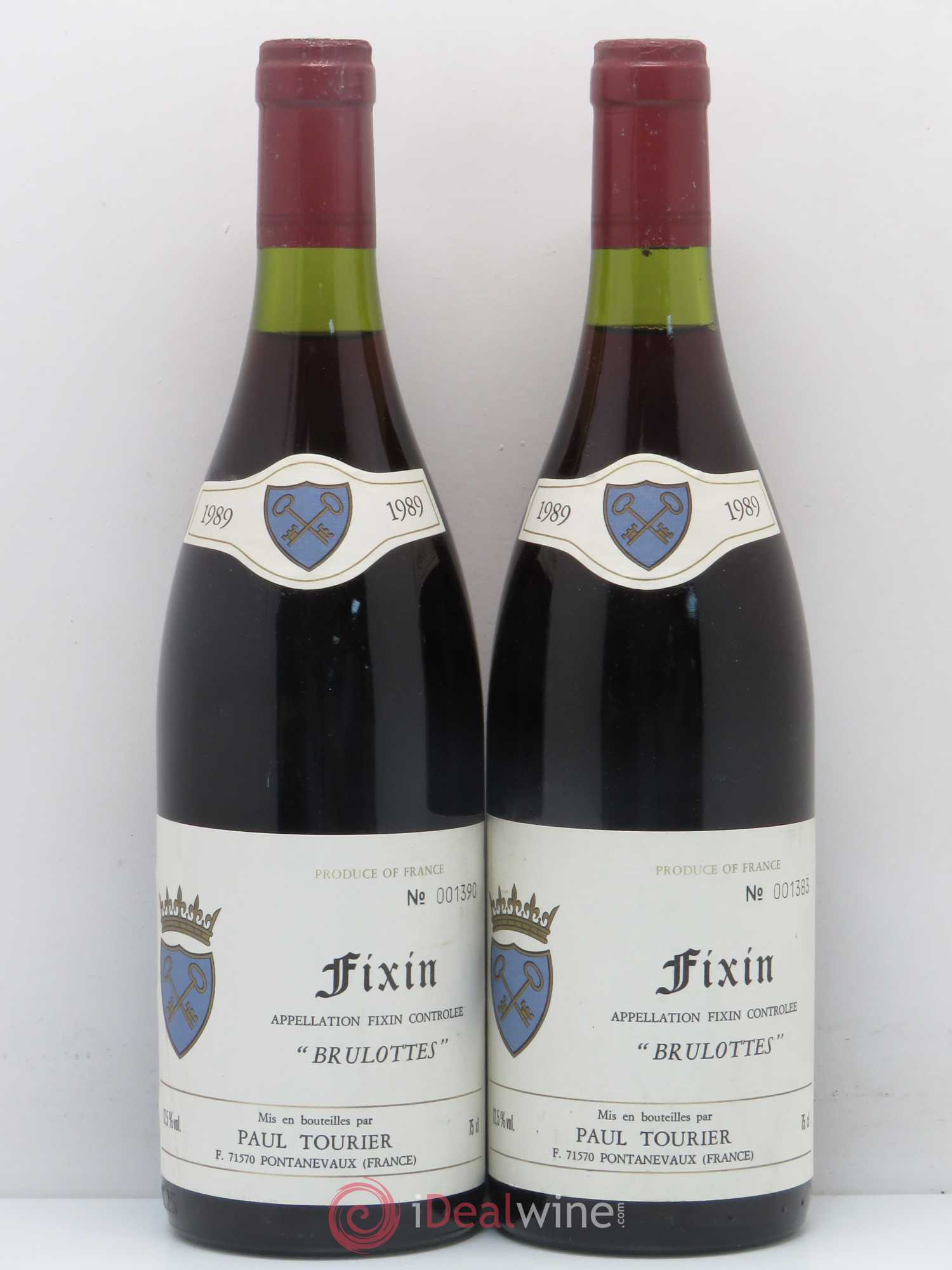 Fixin Brulottes Paul Tourier 1989 - Posten von 2 Flaschen - 0