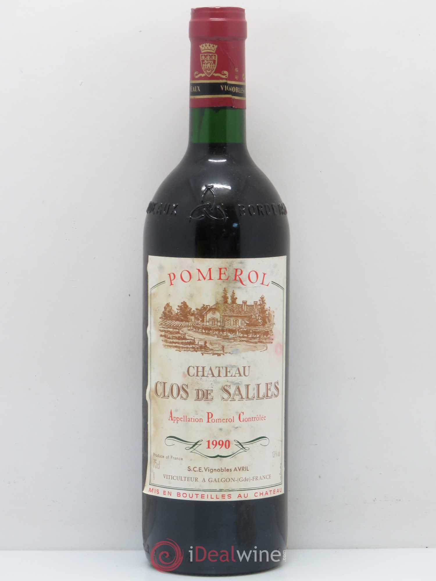 Pomerol Clos des salles 1990 - Posten von 1 Flasche - 0
