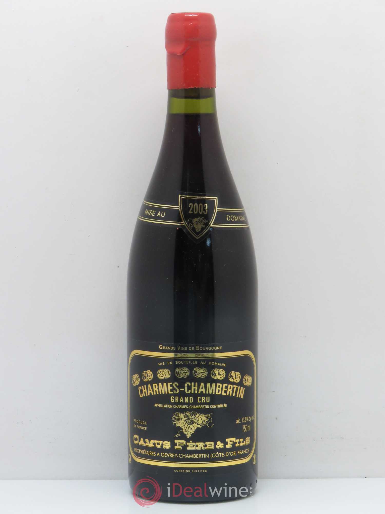 Charmes-Chambertin Grand Cru Camus Père et Fils (Domaine) 2003 - Lot de 1 bouteille - 0