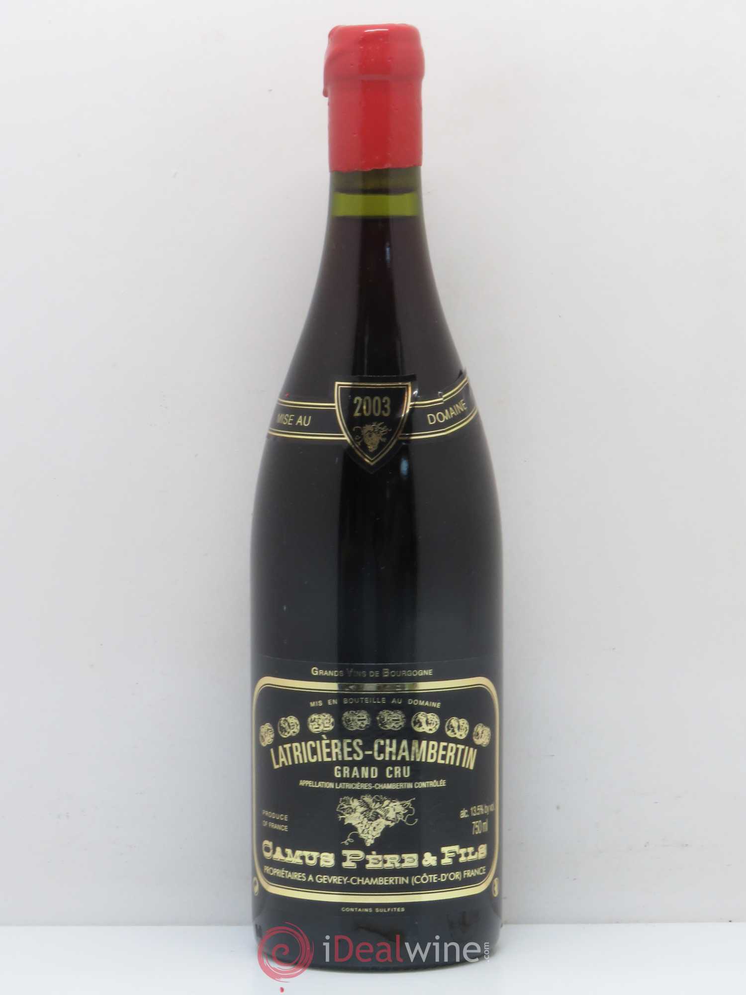 Latricières-Chambertin Grand Cru Camus Pere et Fils 2003 - Lot de 1 bouteille - 0