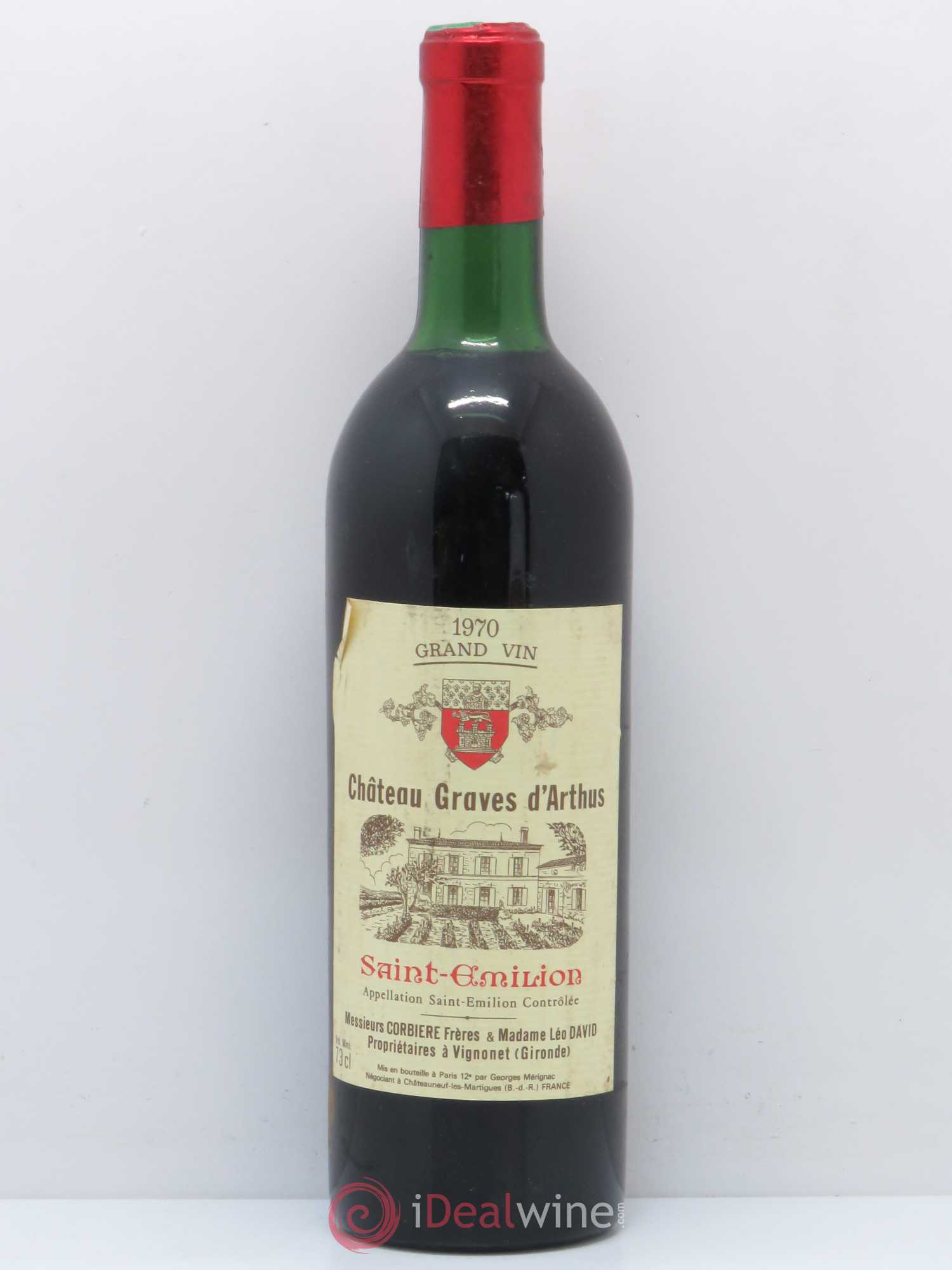 Bordeaux Château Graves D'Arthus Saint Emilion 1970 - Posten von 1 Flasche - 0