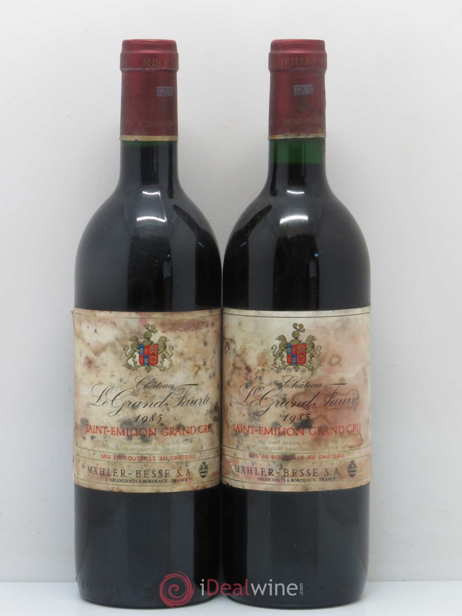 Saint-Émilion Grand Cru Château Le Grand Faurie 1985 - Posten von 2 Flaschen - 0