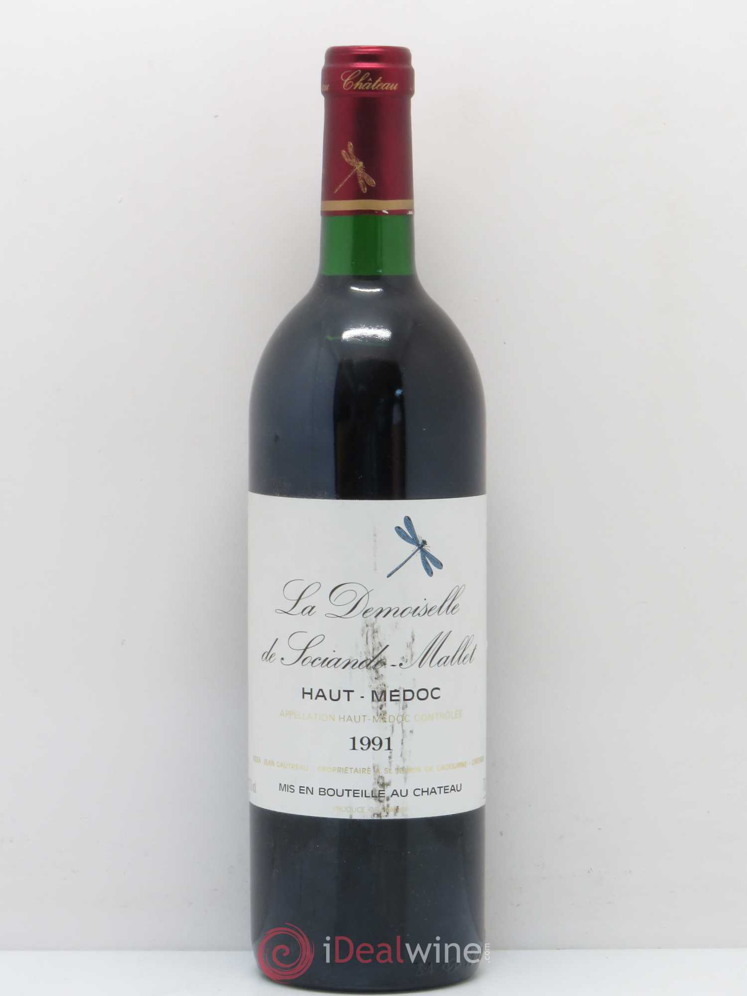 Demoiselle de Sociando Mallet Second Vin 1991 - Lot de 1 bouteille - 0
