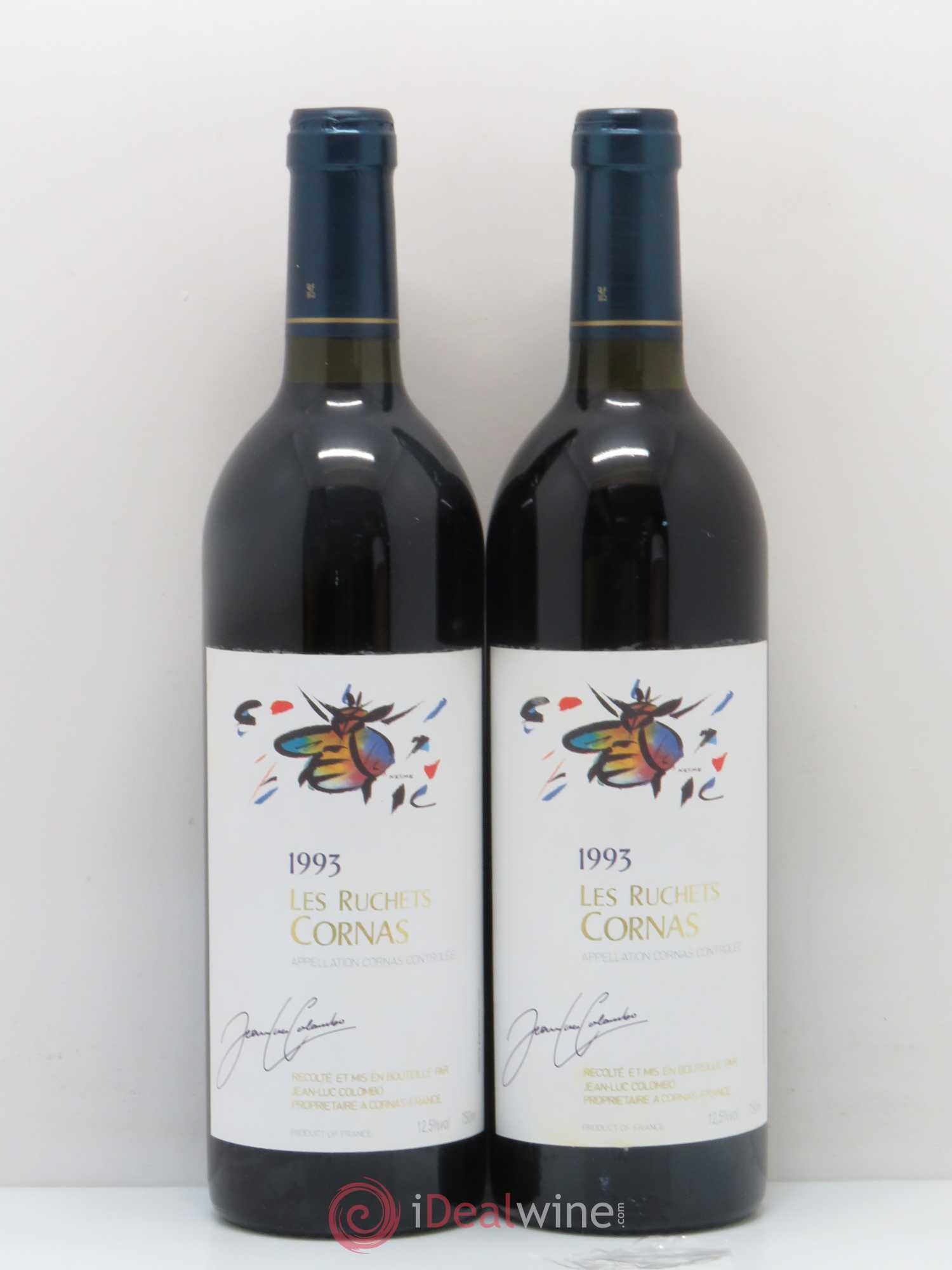 Cornas les Ruchets Jean-Luc Colombo 1993 - Lot de 2 bouteilles - 0